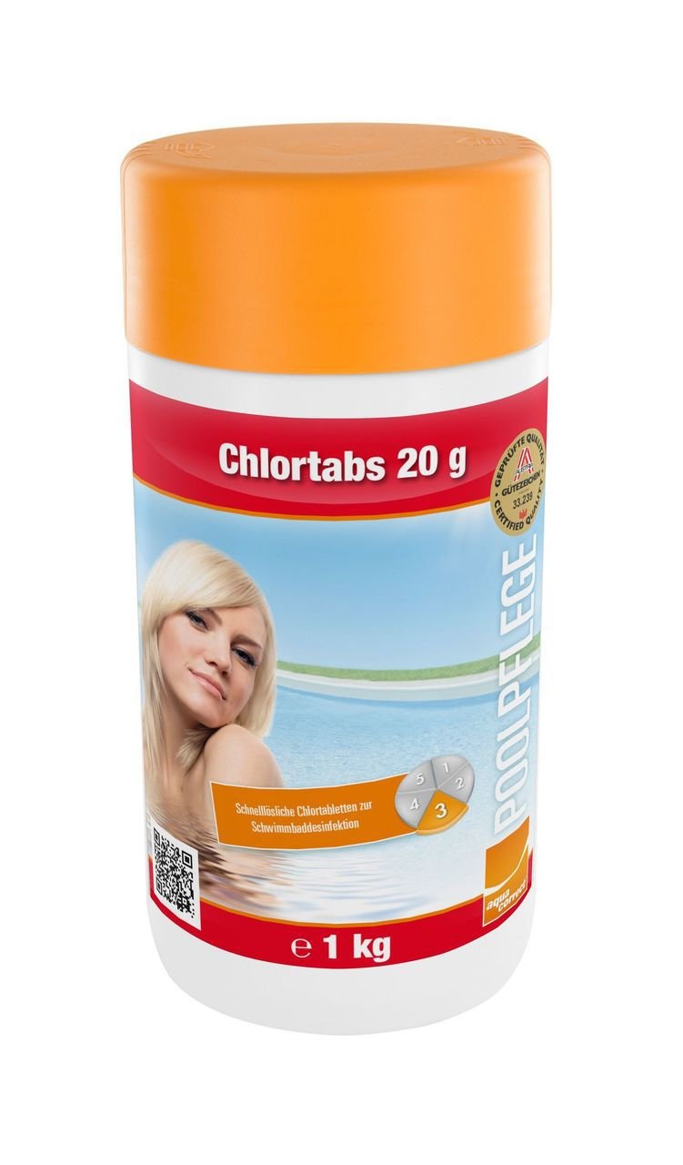 Chlortabs 20g, 1Kg, schnell löslich, Poolpflege, Chlor Wasserpflege IN-0757201TD08