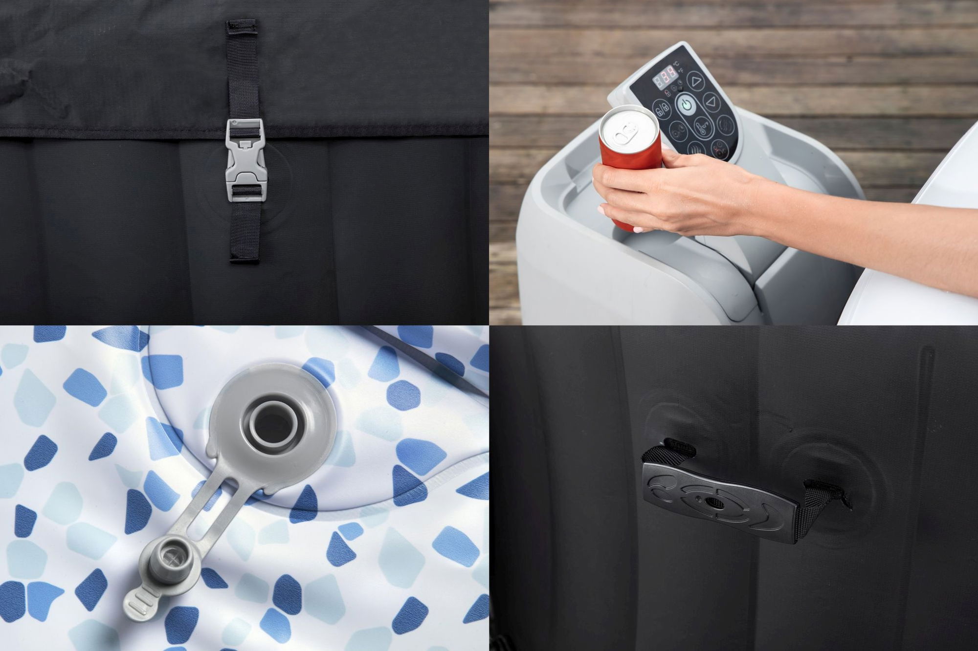 Bestway LAY-Z-SPA Miami AirJet Whirlpool Ø 180 x 66 cm für 4 Personen