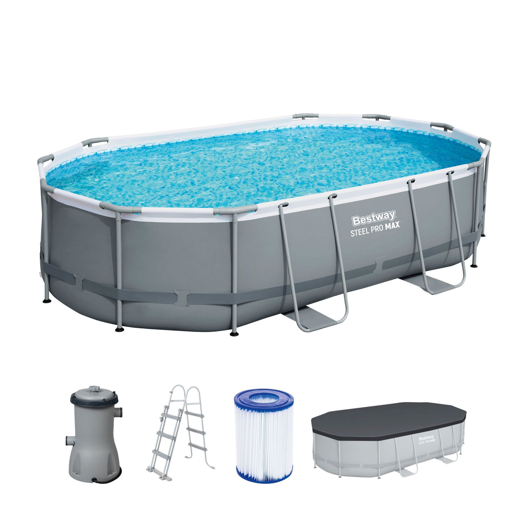 Bestway Steel Pro MAX Frame Pool Komplett-Set 488 x 305 x 107 cm Bestway Steel Pro MAX Frame Pool Komplett-Set 488 x 305 x 107 cm