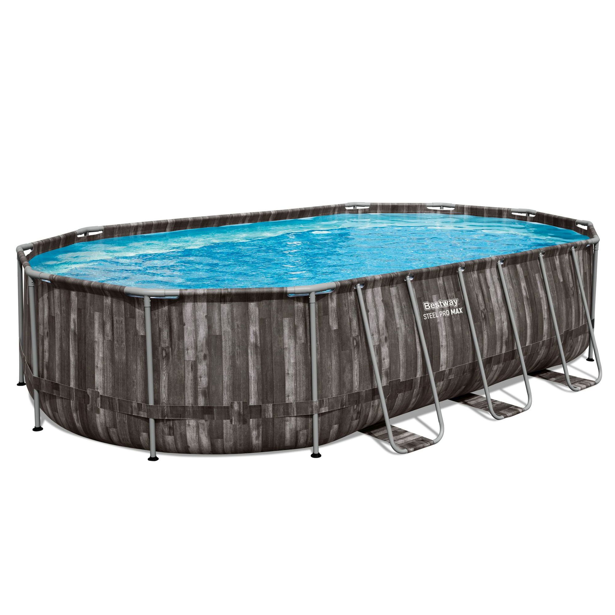 Bestway Steel Pro MAX Frame Pool Komplett-Set 610 x 366 x 122 cm oval