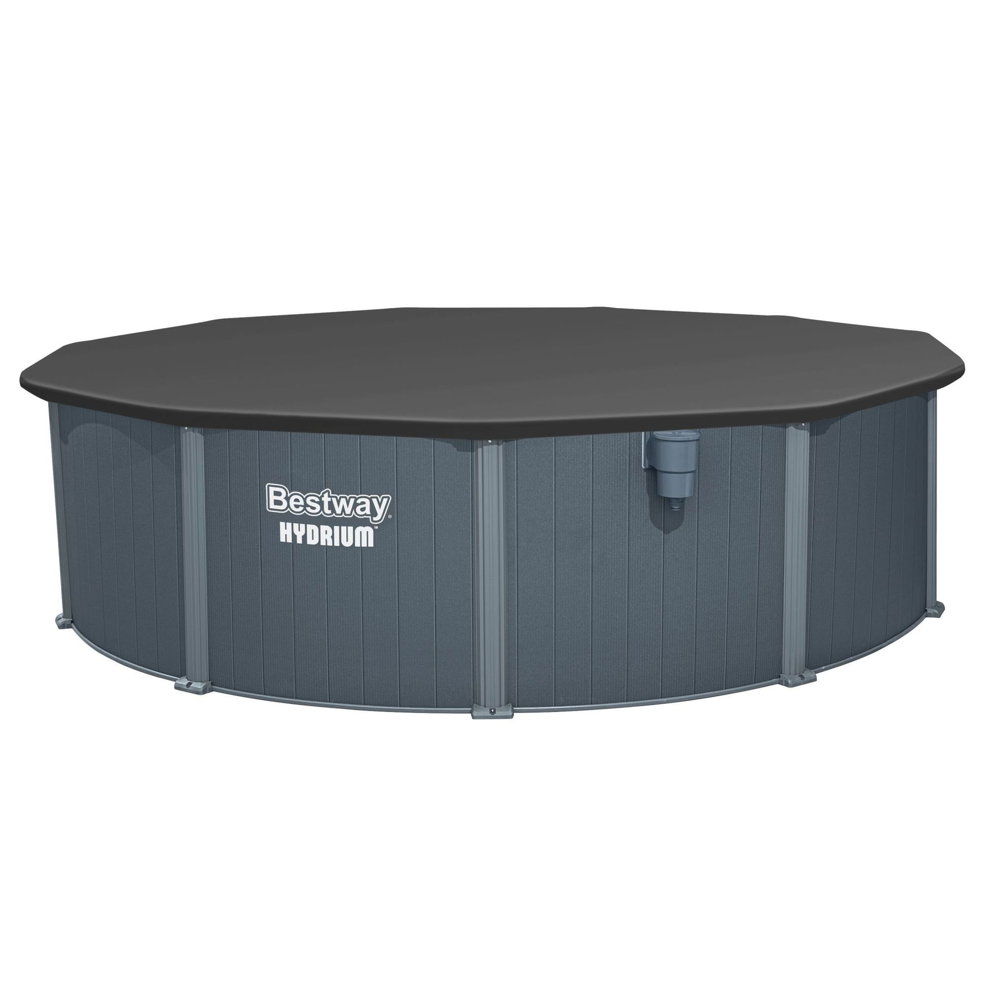Bestway Hydrium Stahlwandpool Komplett-Set Ø 488 x 132 cm rund