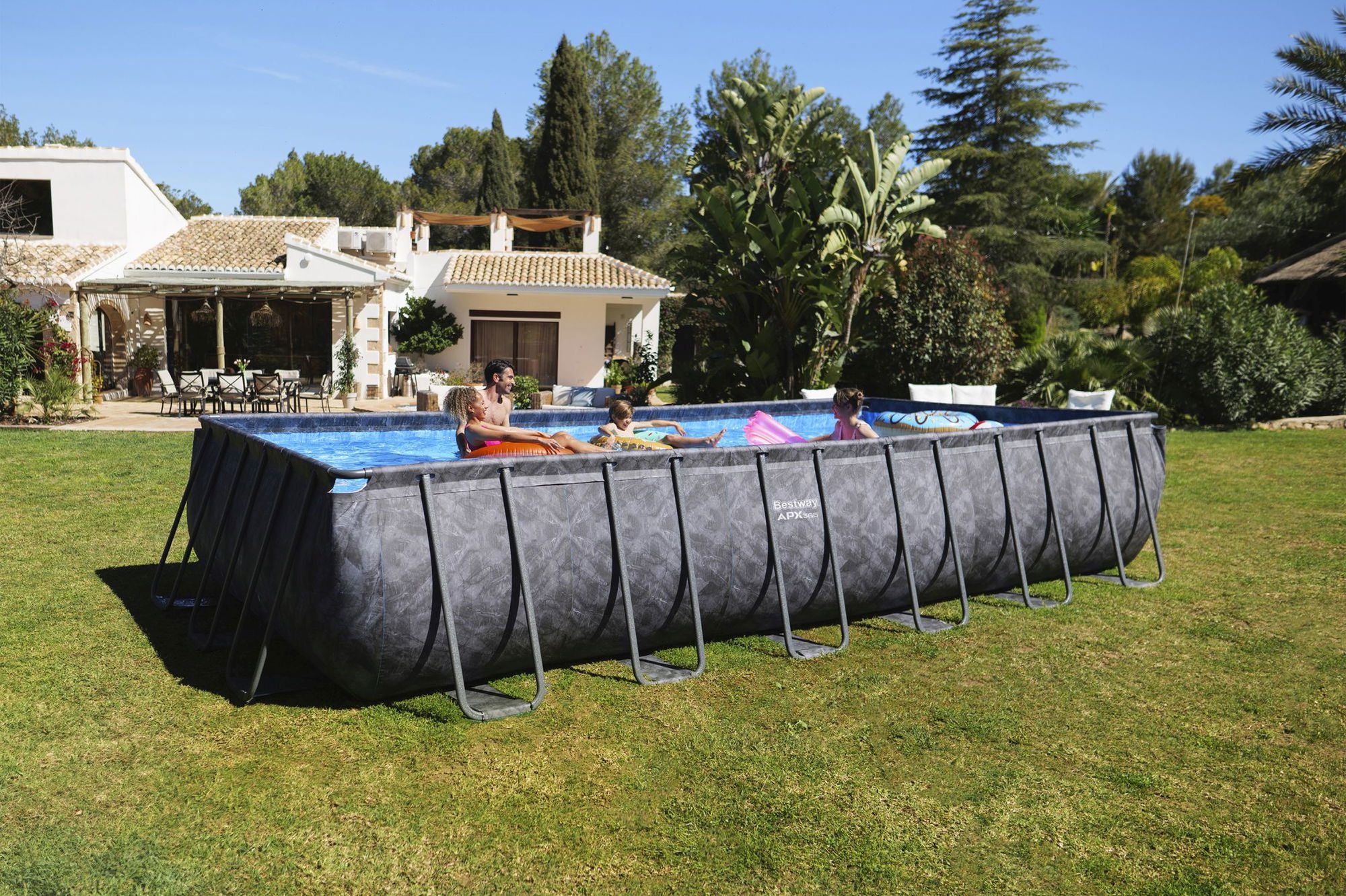 Bestway APX365 winterfestes Frame Pool Komplett-Set 732 x 366 x 132 cm