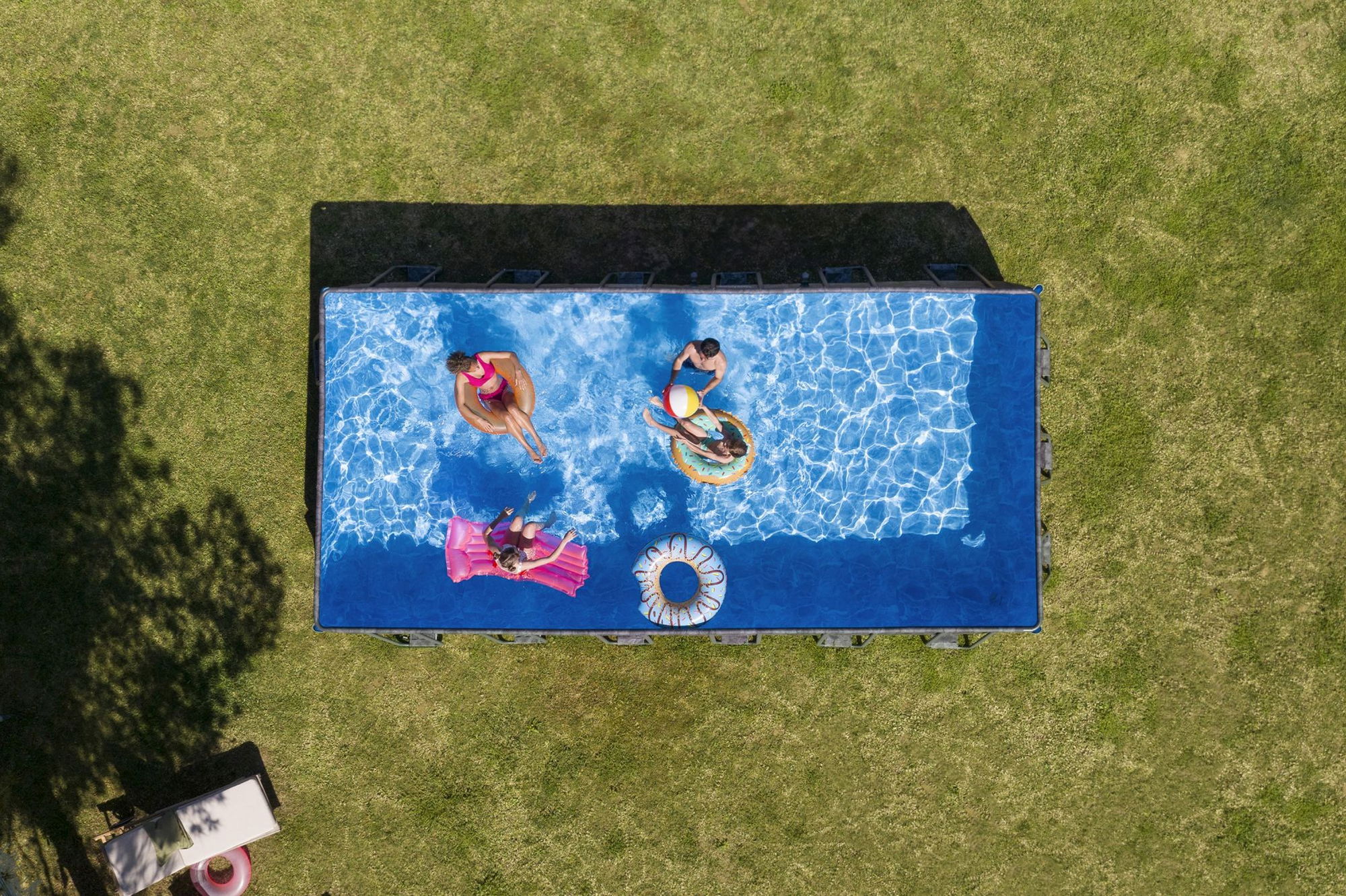 Bestway APX365 winterfestes Frame Pool Komplett-Set 732 x 366 x 132 cm