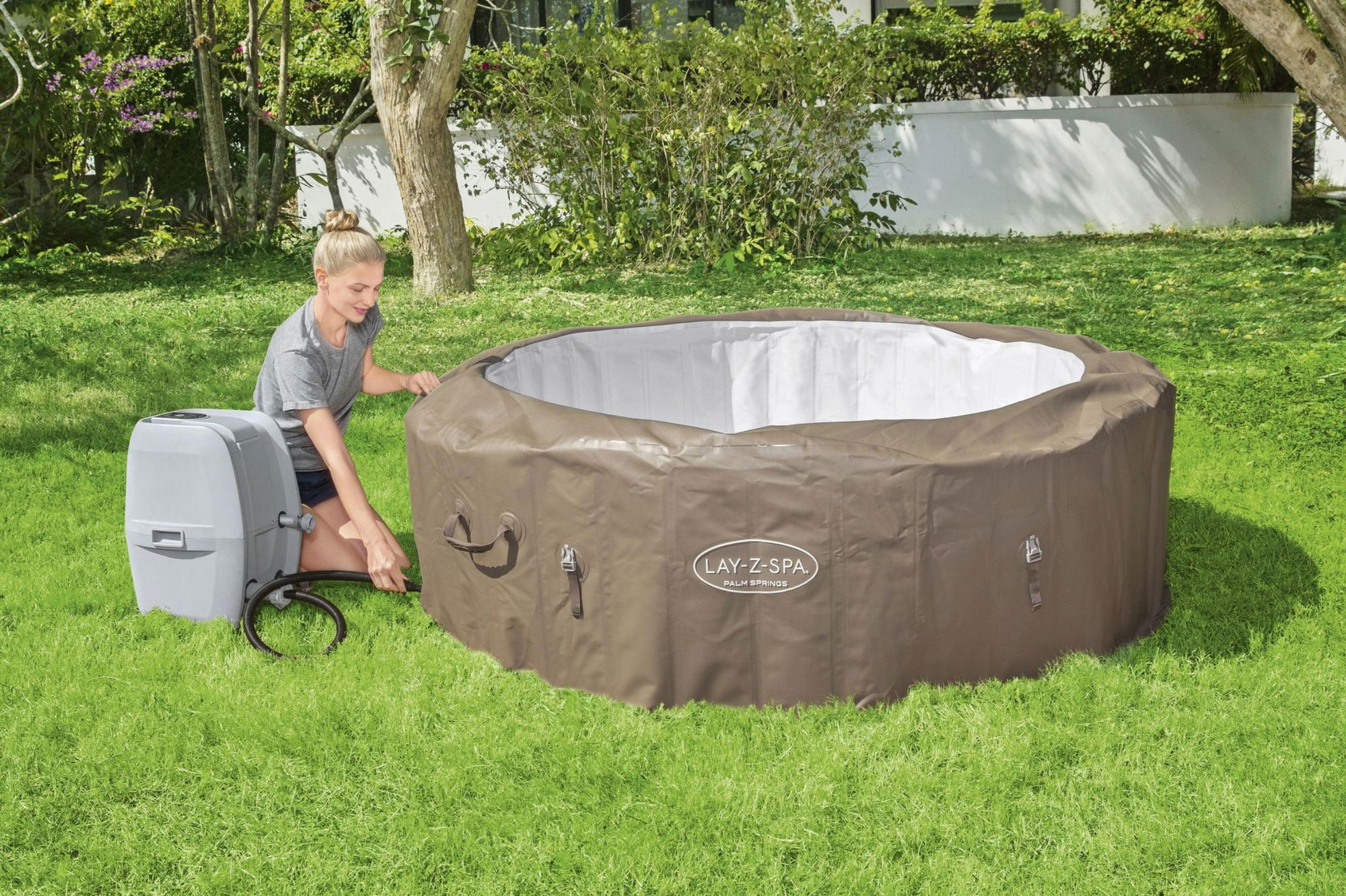 LAY-Z-SPA Palm Springs AirJet Whirlpool Ø 196 x 71 cm 6 Personen