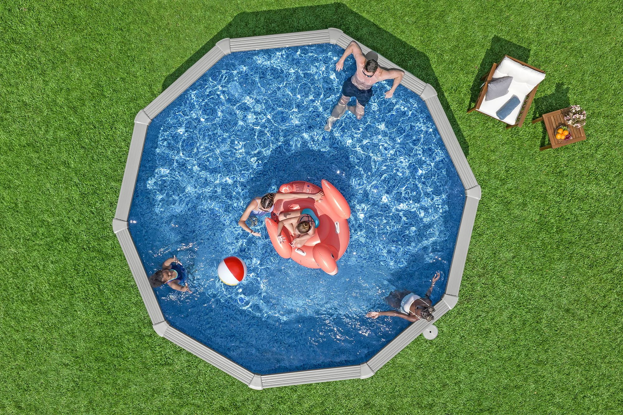 Bestway Hydrium Stahlwandpool Komplett-Set Ø 457 x 122 cm rund Bestway Hydrium Stahlwandpool Komplett-Set Ø 457 x 122 cm rund