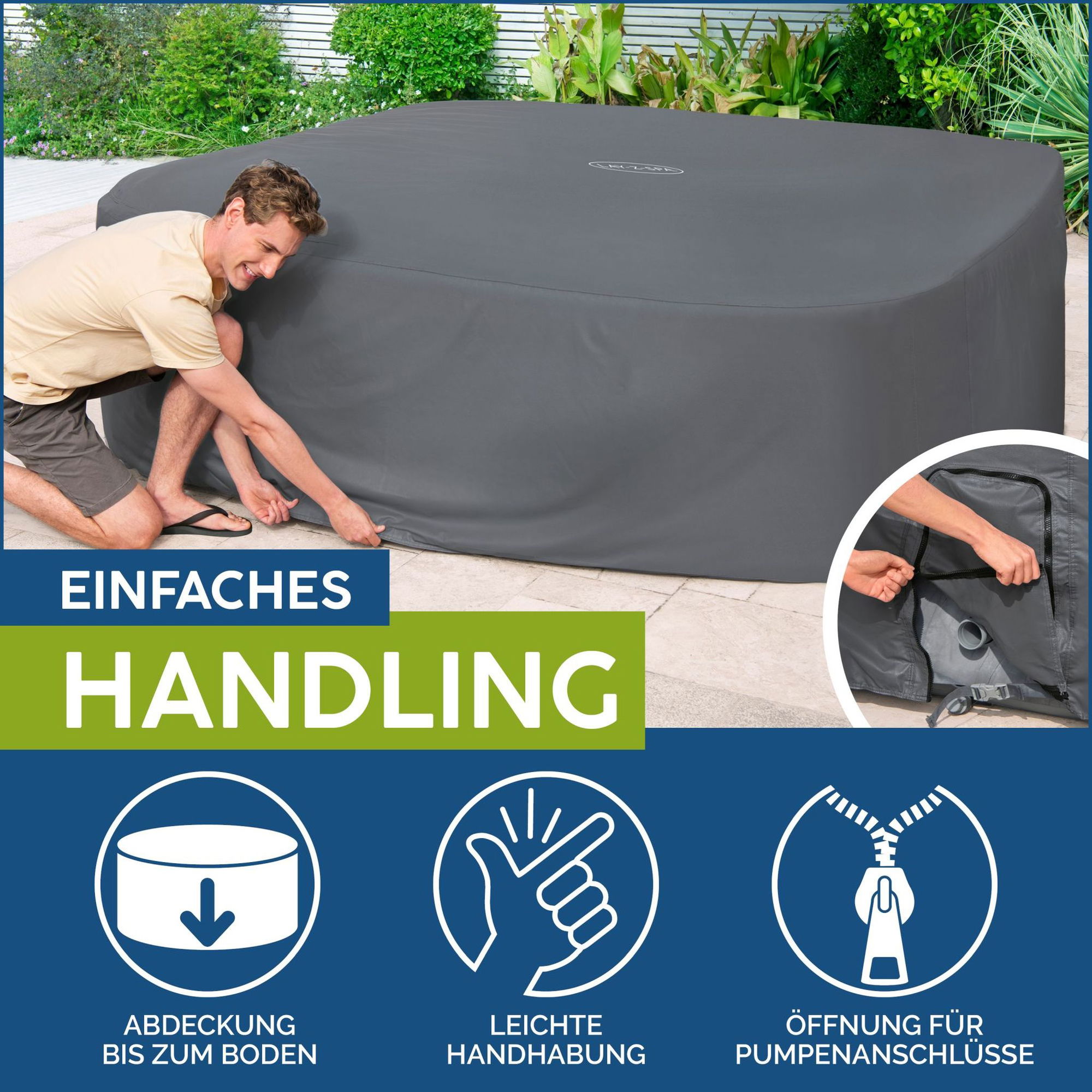 LAY-Z-SPA Abdeckung EnergySense Plus Thermoabdeckung 230 x 230 x 71 cm LAY-Z-SPA Abdeckung EnergySense Plus Thermoabdeckung 230 x 230 x 71 cm