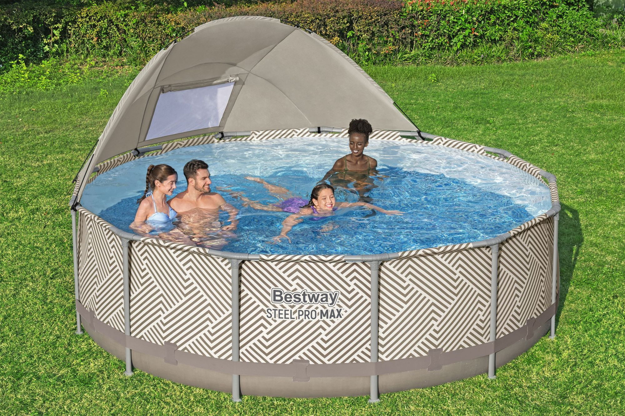 Bestway Steel Pro MAX Frame Pool Komplett-Set Ø 396 x 107 cm Bestway Steel Pro MAX Frame Pool Komplett-Set Ø 396 x 107 cm