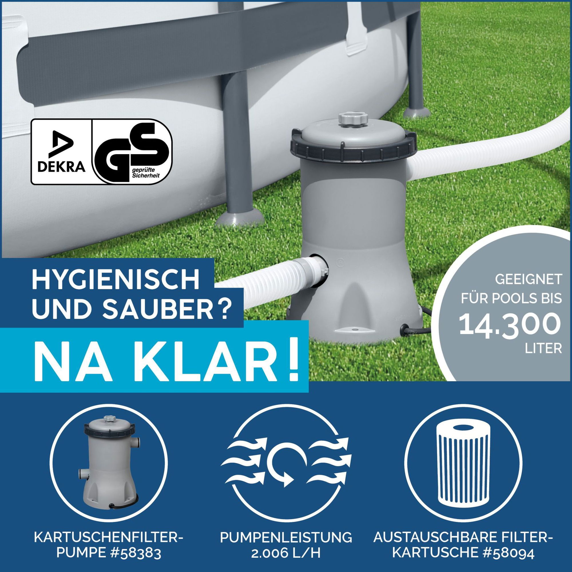 Bestway Steel Pro MAX Frame Pool Komplett-Set Ø 396 x 107 cm Bestway Steel Pro MAX Frame Pool Komplett-Set Ø 396 x 107 cm