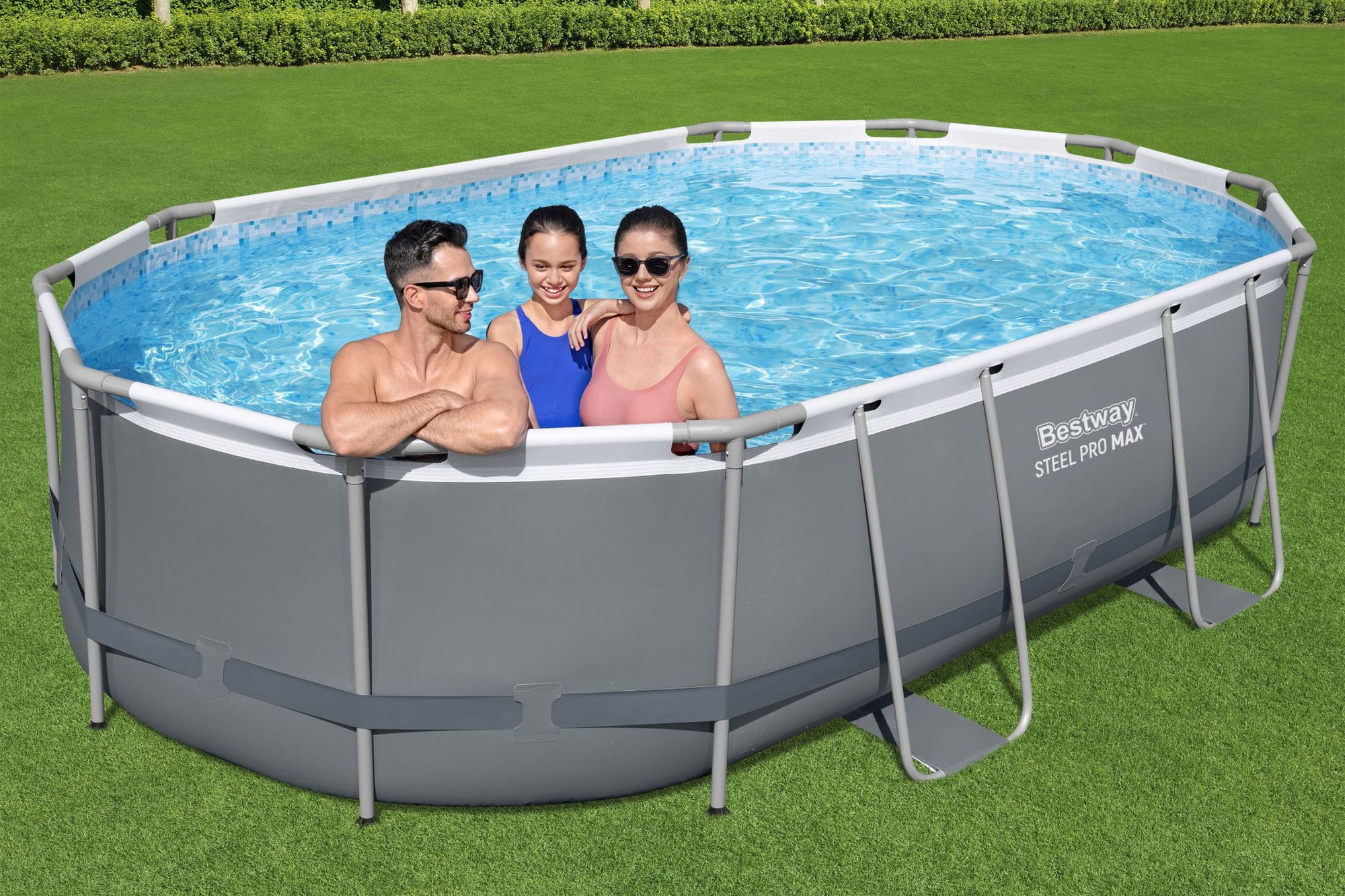 Bestway Steel Pro MAX Frame Pool Komplett-Set 488 x 305 x 107 cm