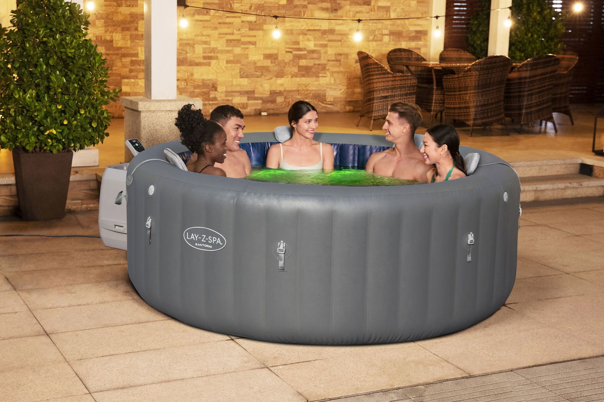 Bestway LAY-Z-SPA Santorini HydroJet Pro Whirlpool 7 Personen Bestway LAY-Z-SPA Santorini HydroJet Pro Whirlpool 7 Personen