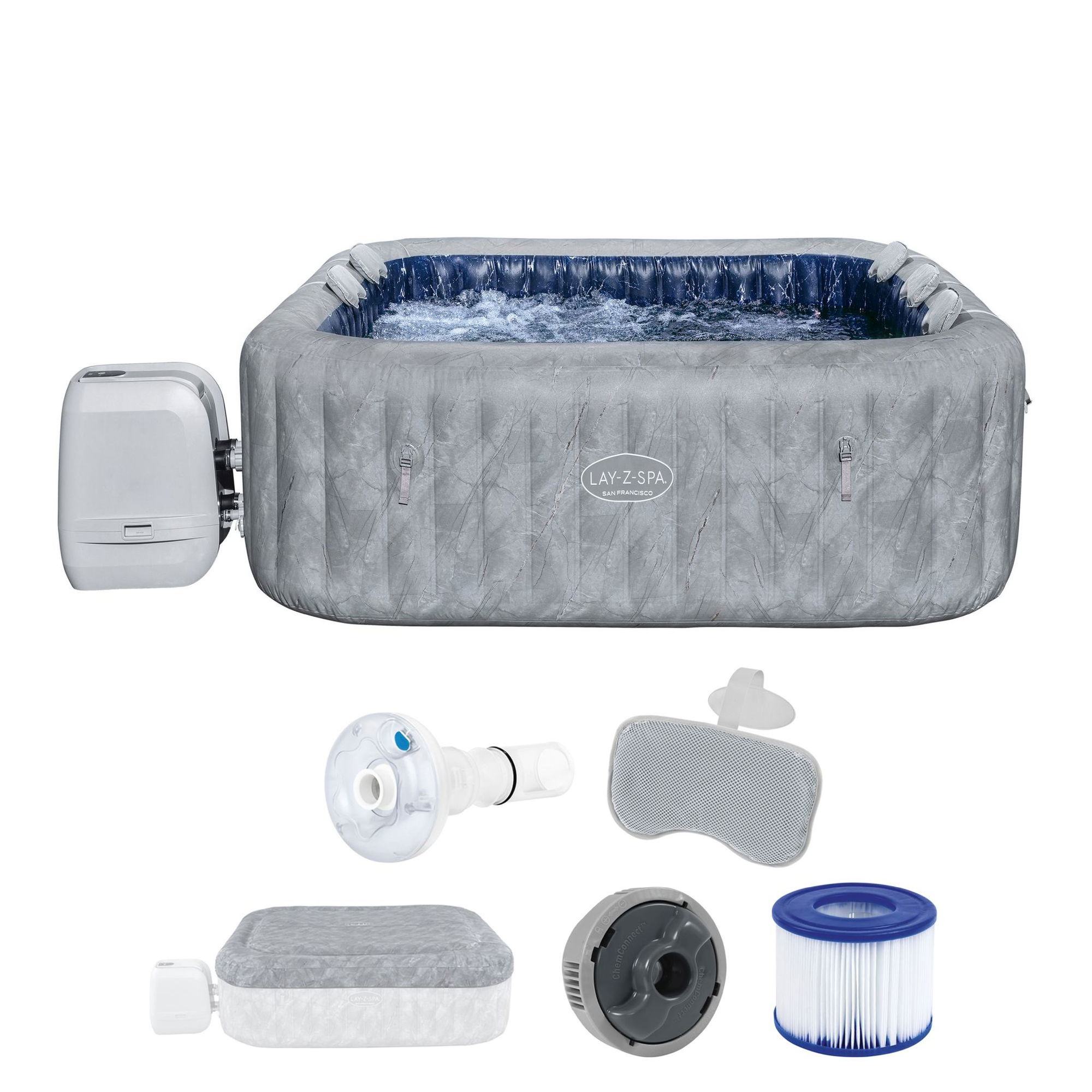 Bestway LAY-Z-SPA San Francisco HydroJet Pro Whirlpool 7 Personen