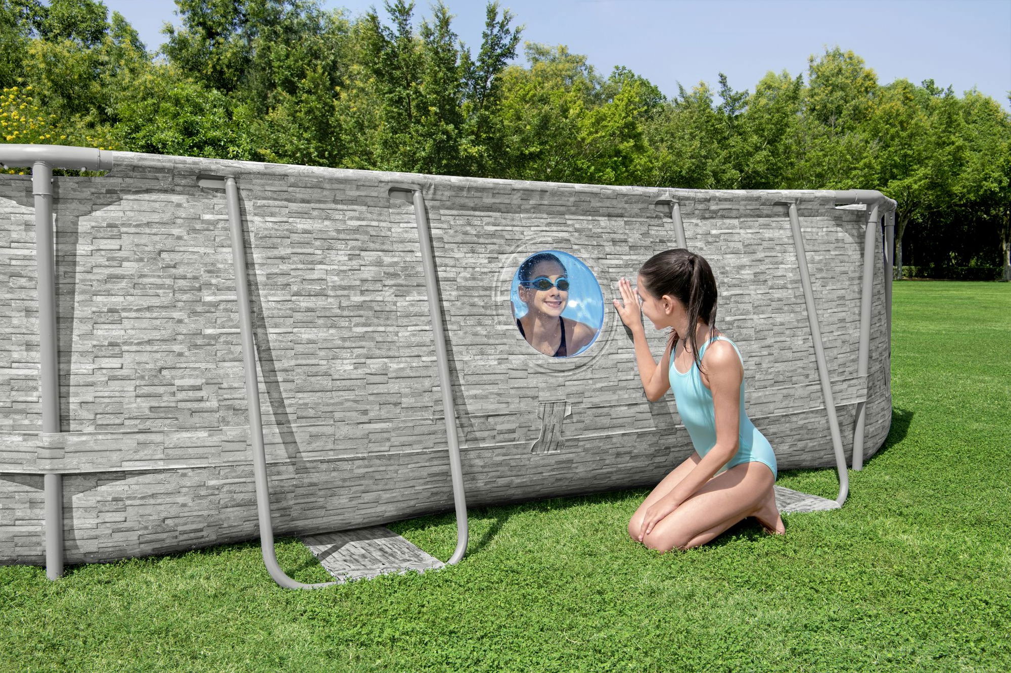 Bestway Steel Pro MAX Splashview Frame Pool Set 488 x 305 x 107 cm
