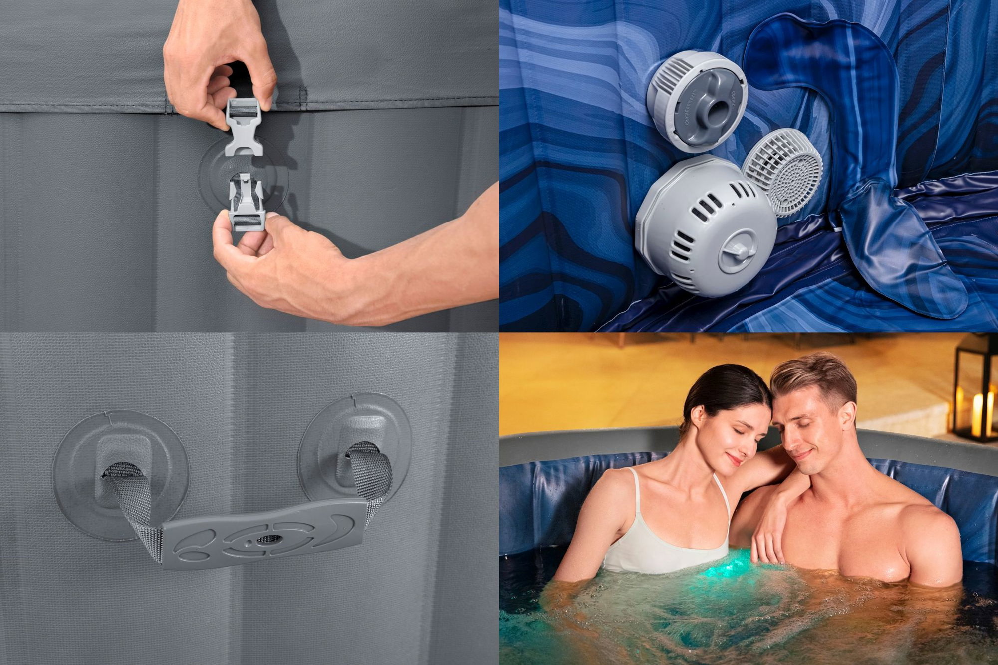 Bestway LAY-Z-SPA Santorini HydroJet Pro Whirlpool 7 Personen Bestway LAY-Z-SPA Santorini HydroJet Pro Whirlpool 7 Personen