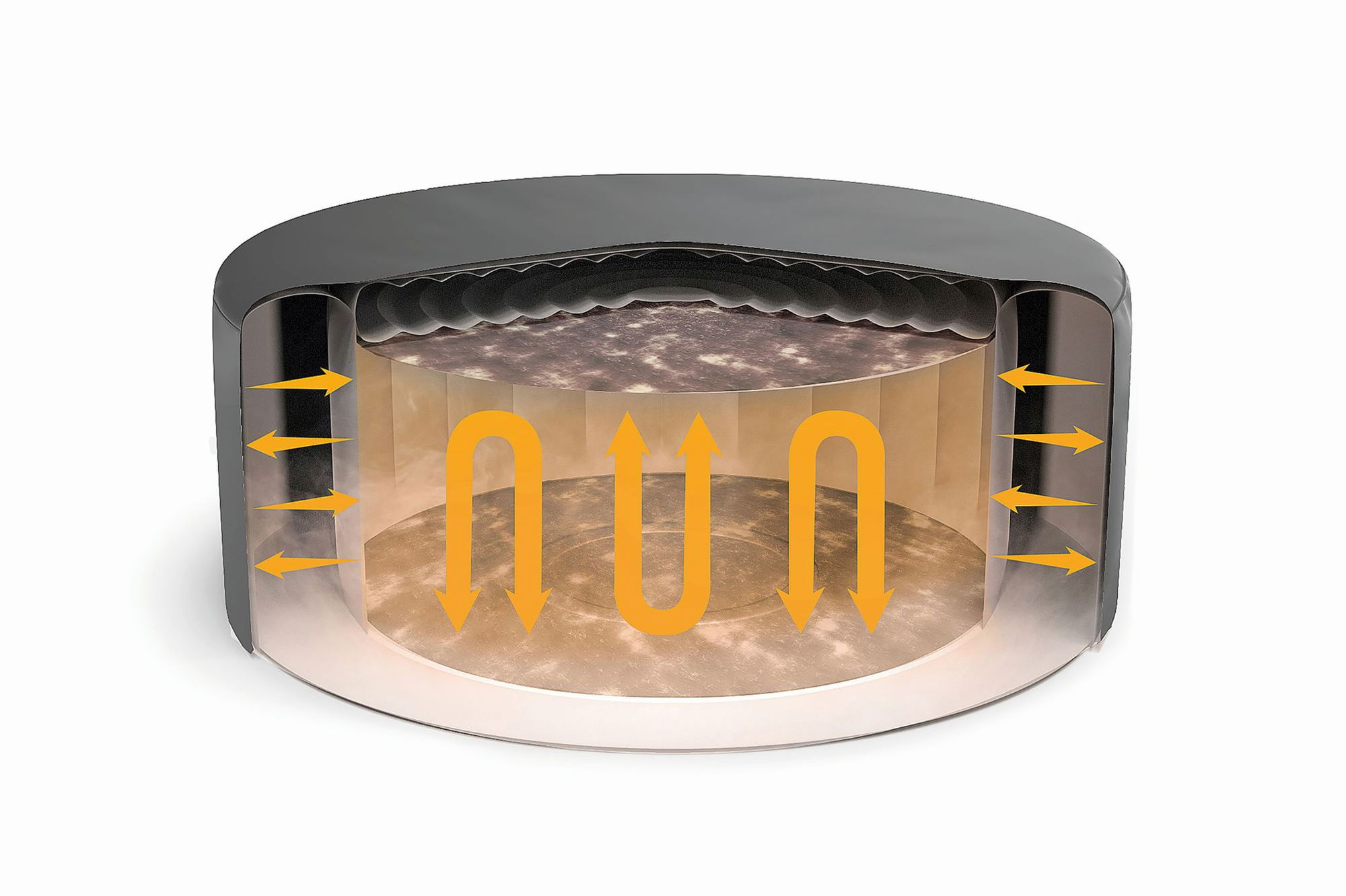 LAY-Z-SPA Abdeckung EnergySense Plus Thermo 180 x 66 cm rund