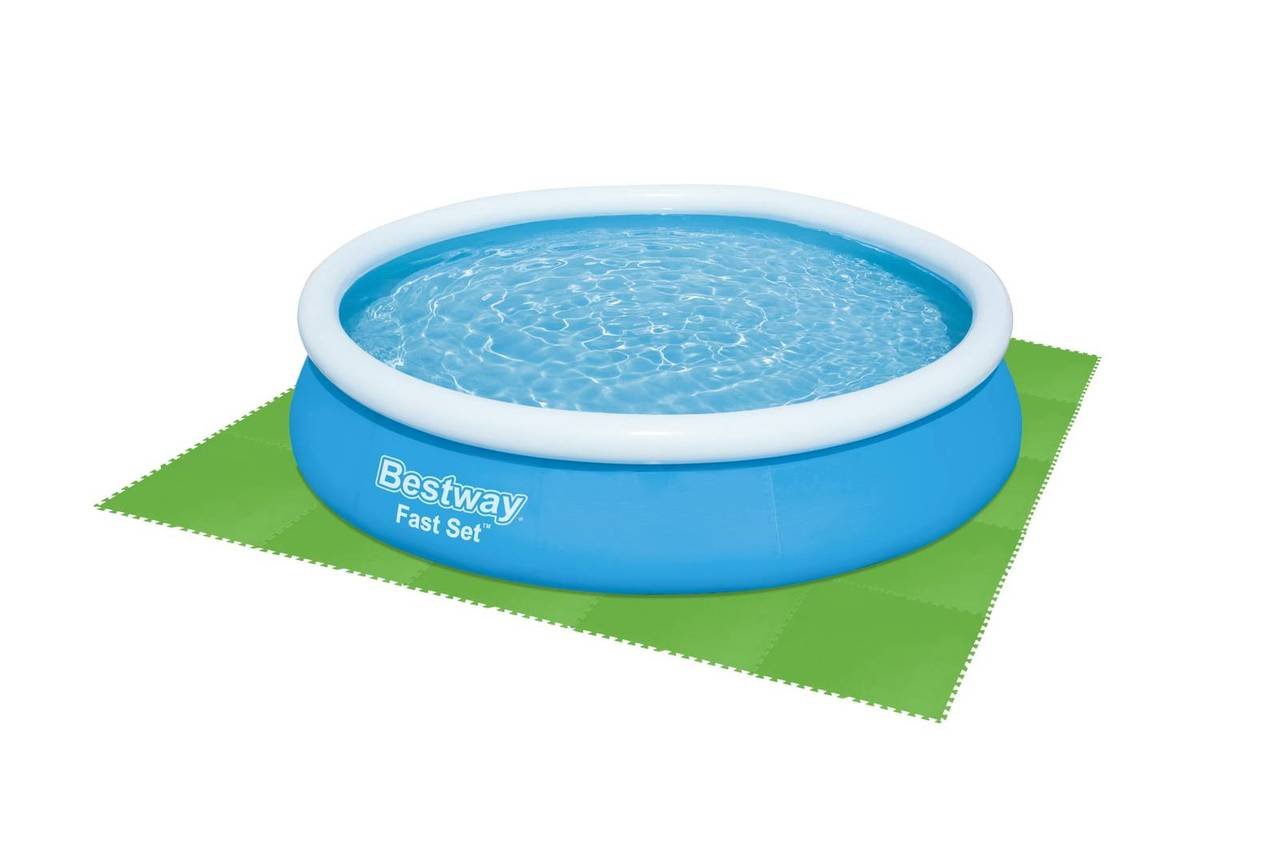 Flowclear Pool-Bodenschutzfliesen Set, 9 Stück (78 x 78 cm), grün 58636_21