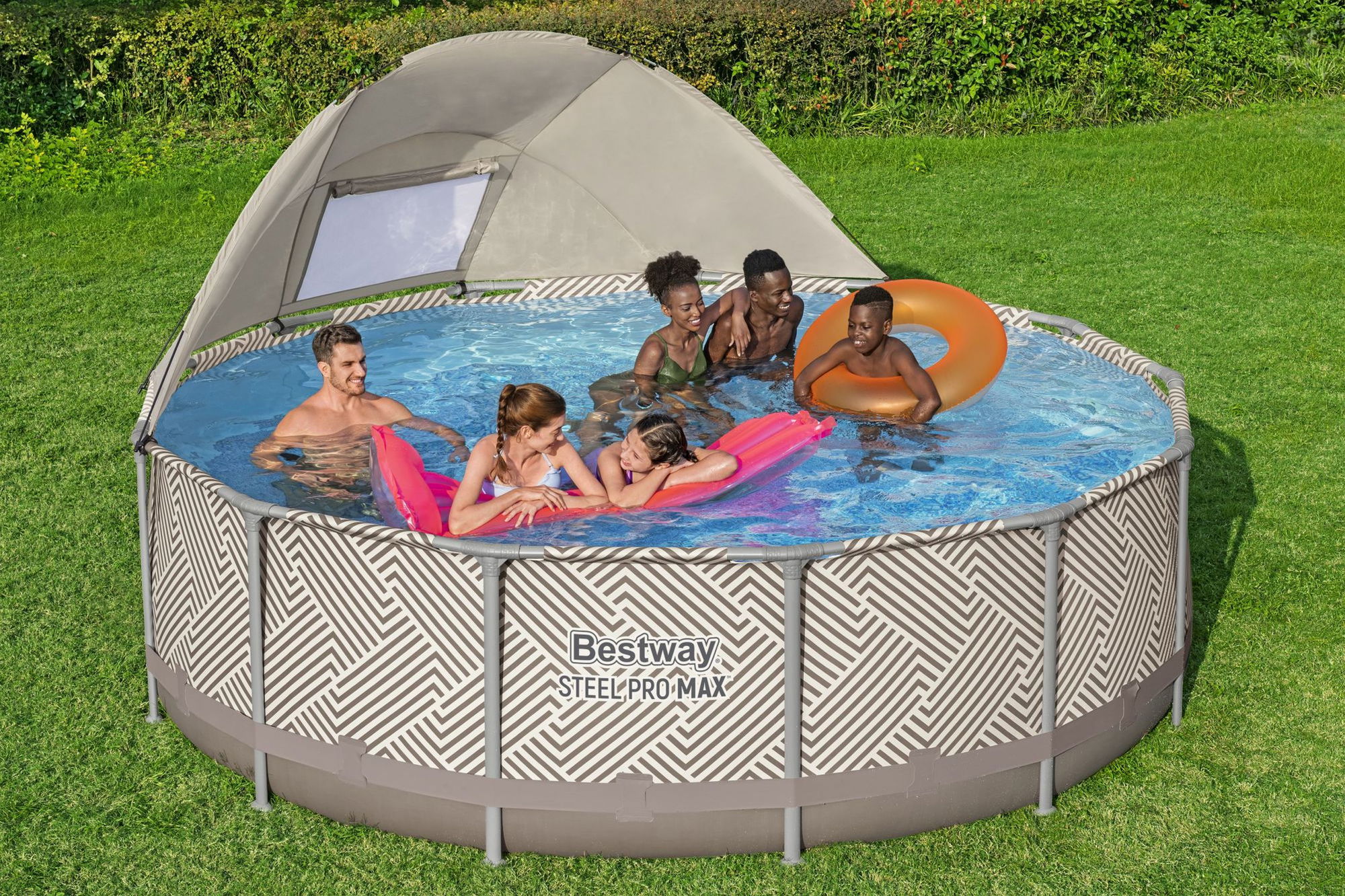 Bestway Steel Pro MAX Frame Pool Komplett-Set Ø 396 x 107 cm Bestway Steel Pro MAX Frame Pool Komplett-Set Ø 396 x 107 cm
