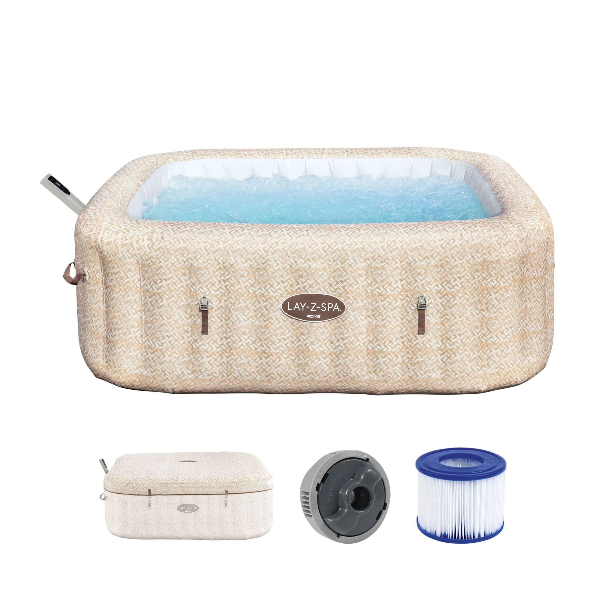 Bestway LAY-Z-SPA Rome AirJet Whirlpool 7 Personen 201 x 201 cm