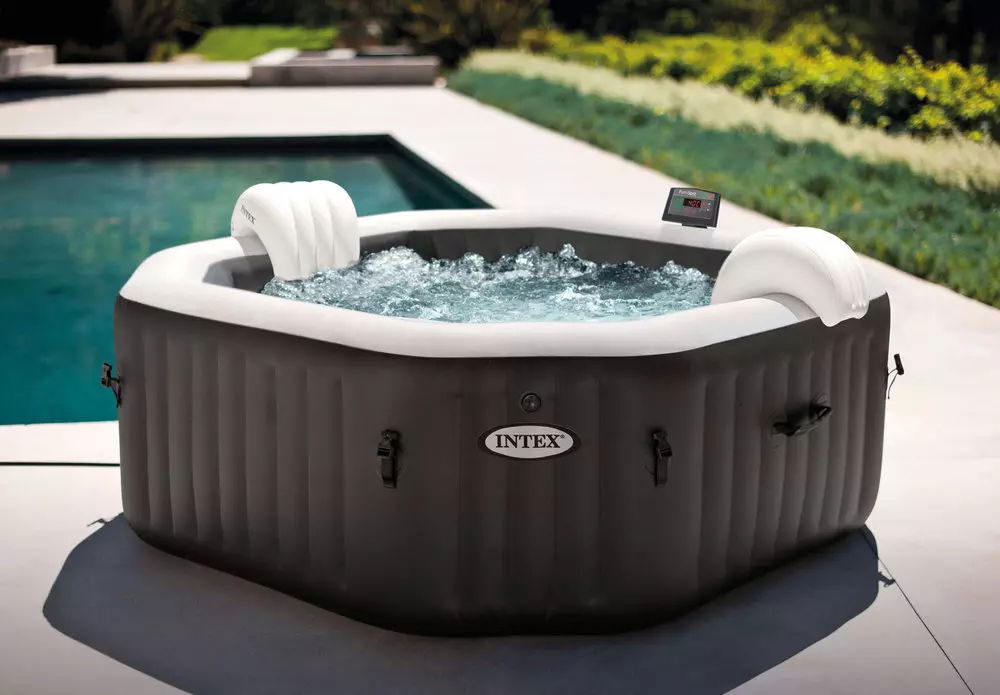 PureSpa Jet Bubble Deluxe Octagon mit Salzwassersystem, Ø 201 cm IN-128458