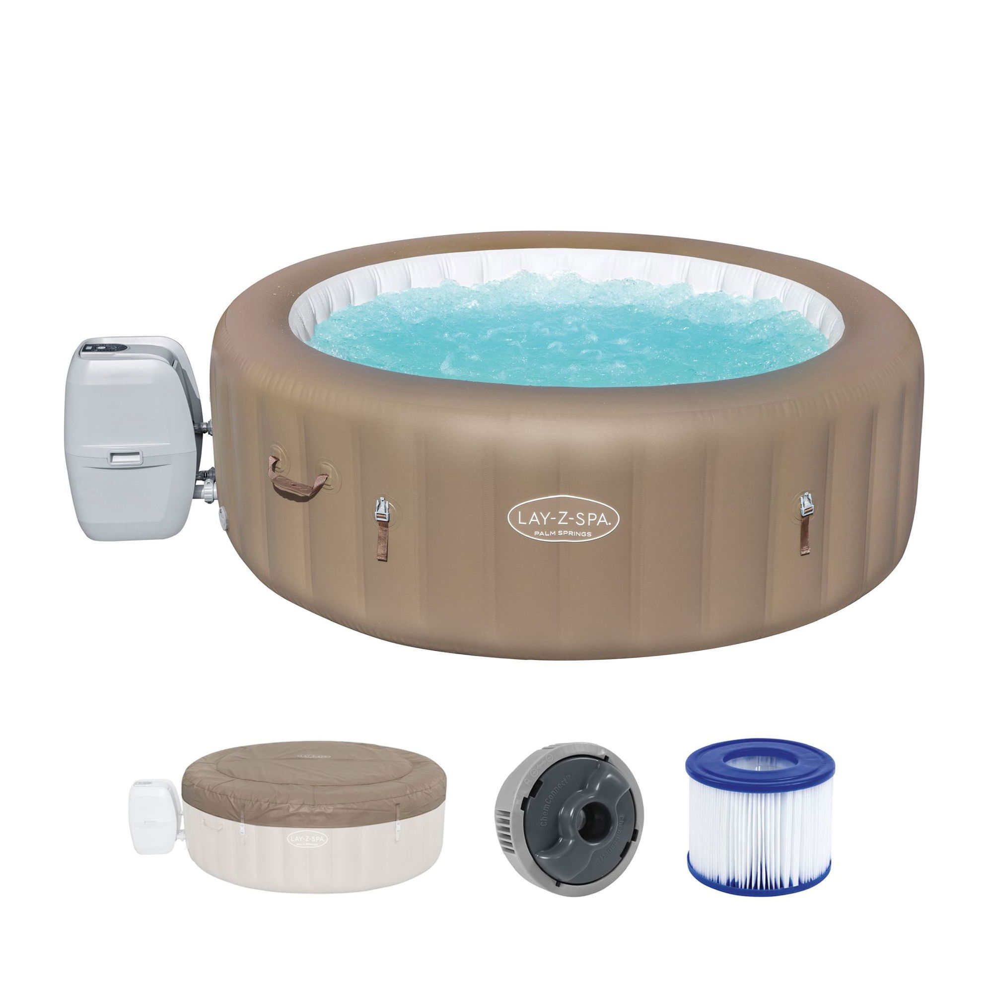 LAY-Z-SPA Palm Springs AirJet Whirlpool Ø 196 x 71 cm 6 Personen