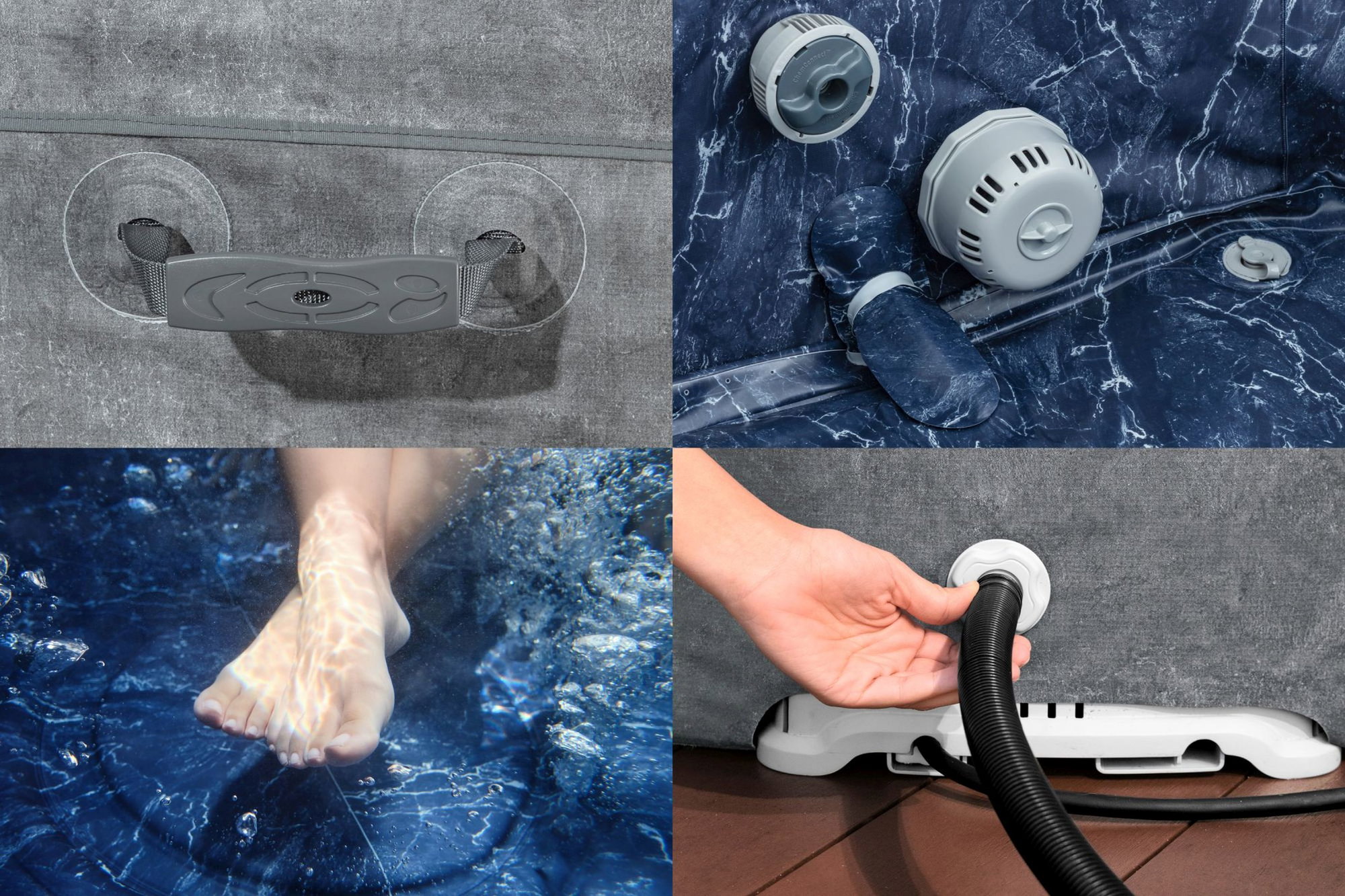 Bestway LAY-Z-SPA Carrara AirJet Whirlpool 6 Personen Ø 170 x 65 cm Bestway LAY-Z-SPA Carrara AirJet Whirlpool 6 Personen Ø 170 x 65 cm