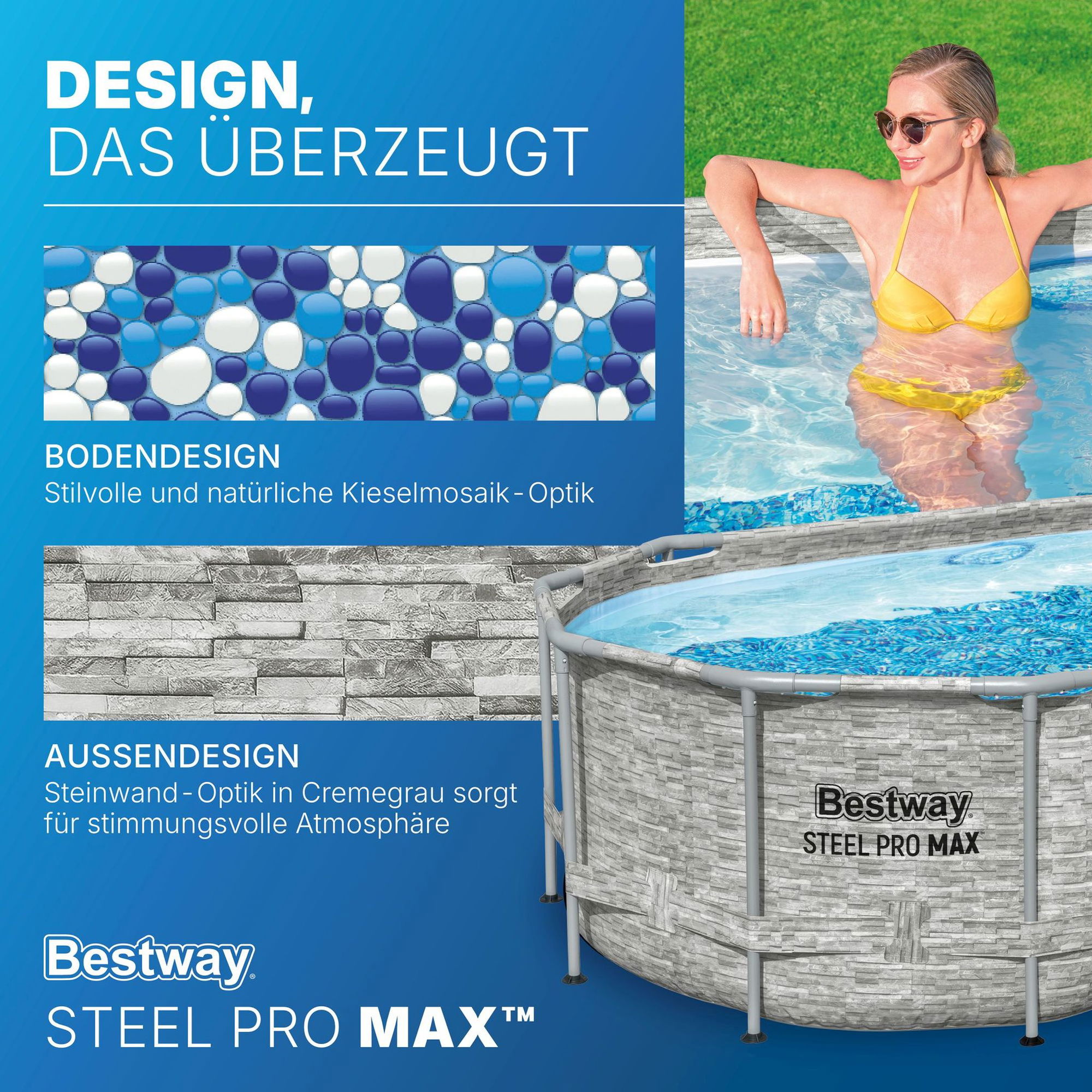 Bestway Steel Pro MAX Splashview Frame Pool Set 427 x 250 x 100 cm Bestway Steel Pro MAX Splashview Frame Pool Set 427 x 250 x 100 cm