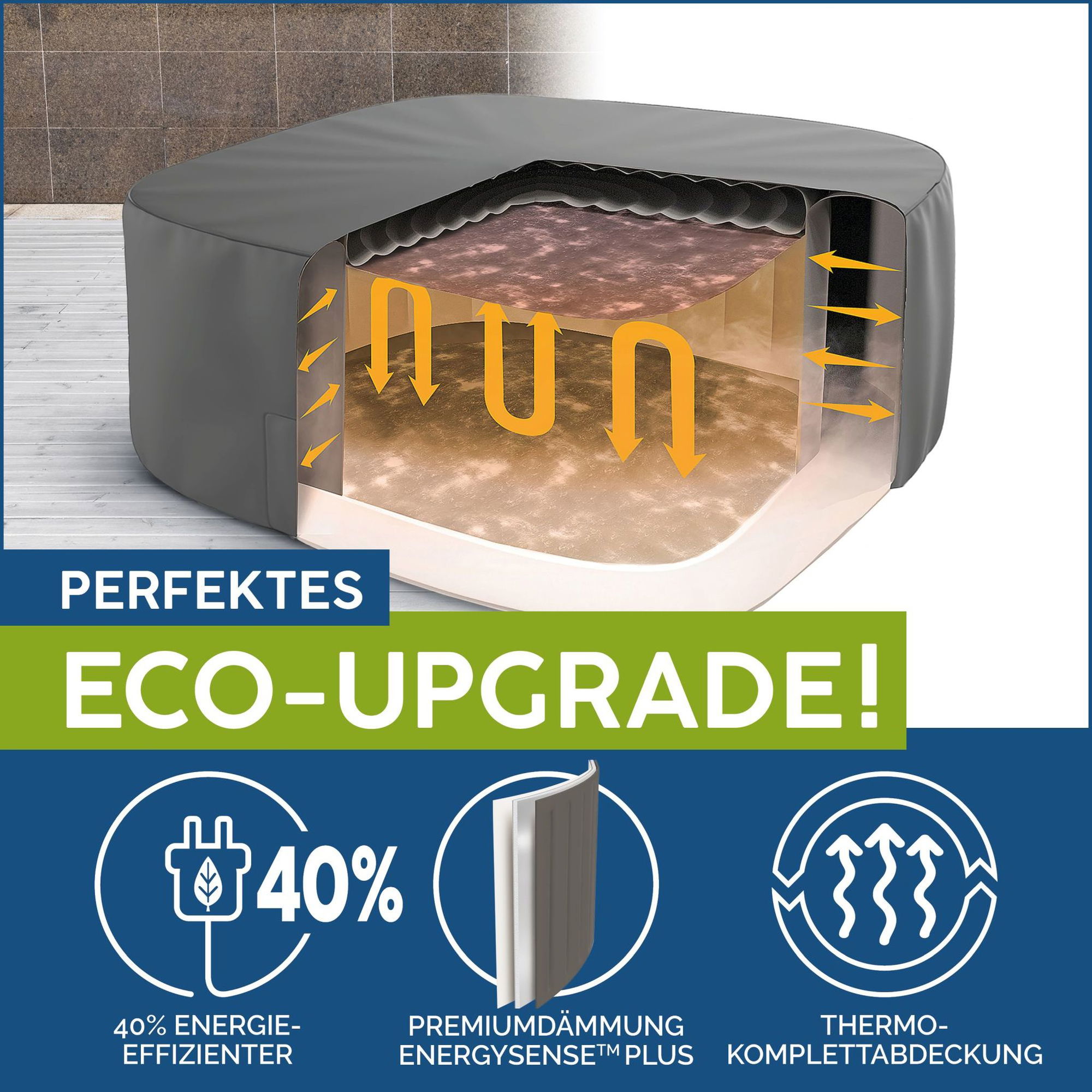 LAY-Z-SPA Abdeckung EnergySense Plus Thermoabdeckung 230 x 230 x 71 cm LAY-Z-SPA Abdeckung EnergySense Plus Thermoabdeckung 230 x 230 x 71 cm