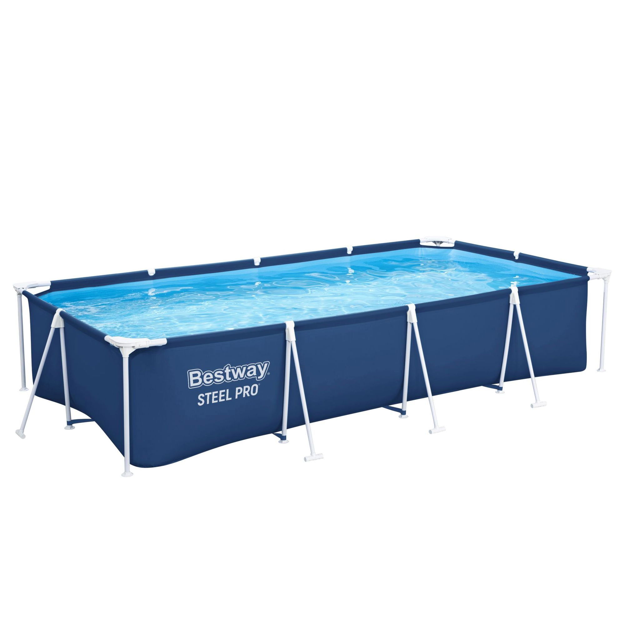 Bestway Steel Pro Frame Pool ohne Pumpe 400 x 211 x 81 cm eckig