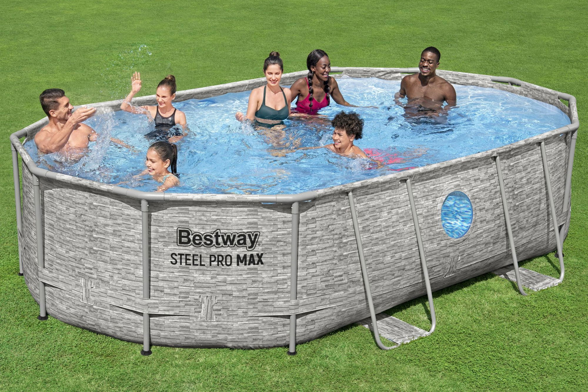 Bestway Steel Pro MAX Splashview Frame Pool Set 488 x 305 x 107 cm