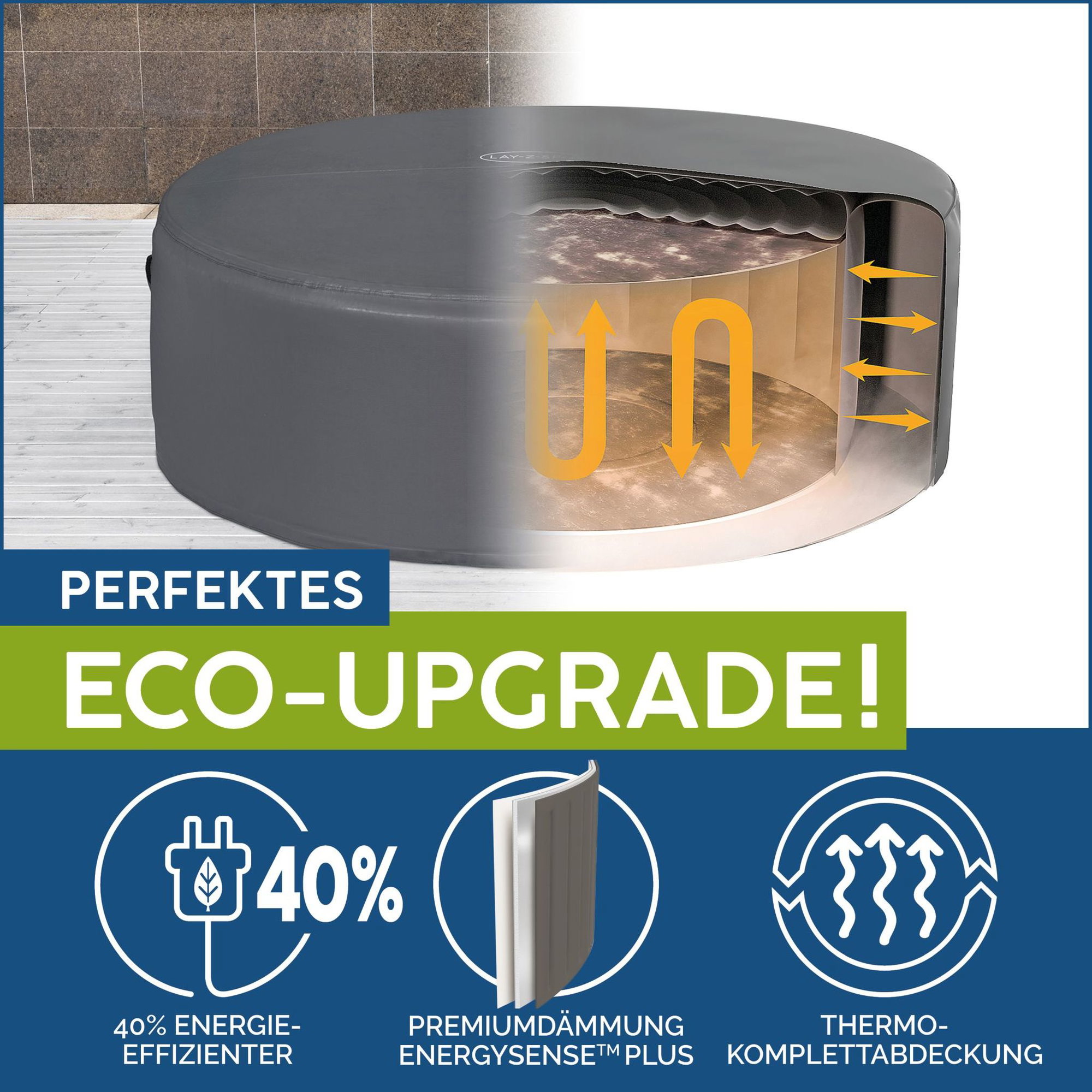 LAY-Z-SPA Abdeckung EnergySense Plus Thermo 236 x 71 cm rund LAY-Z-SPA Abdeckung EnergySense Plus Thermo 236 x 71 cm rund