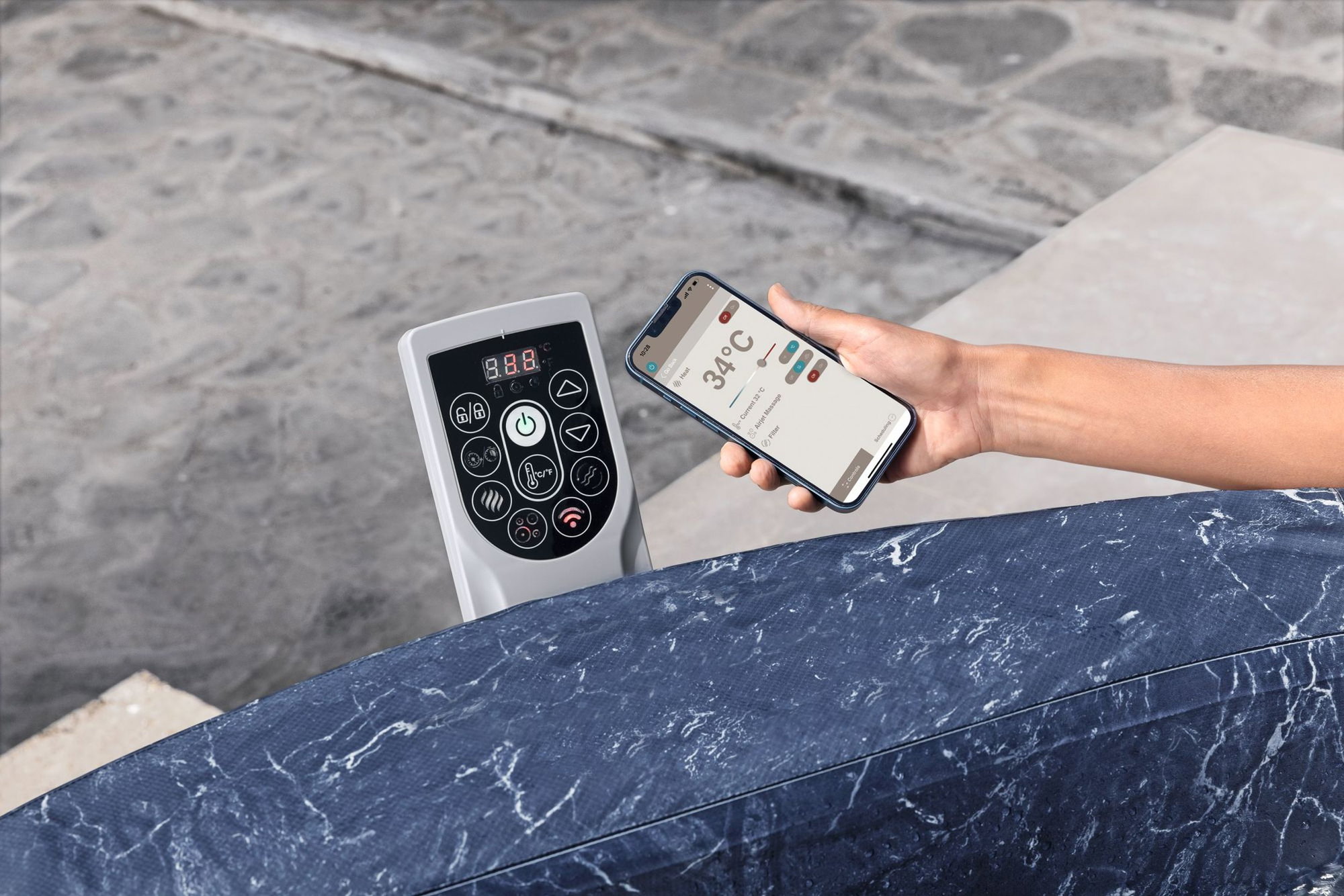 Bestway LAY-Z-SPA Toronto AirJet Whirlpool 7 Personen Ø 190 x 70 cm