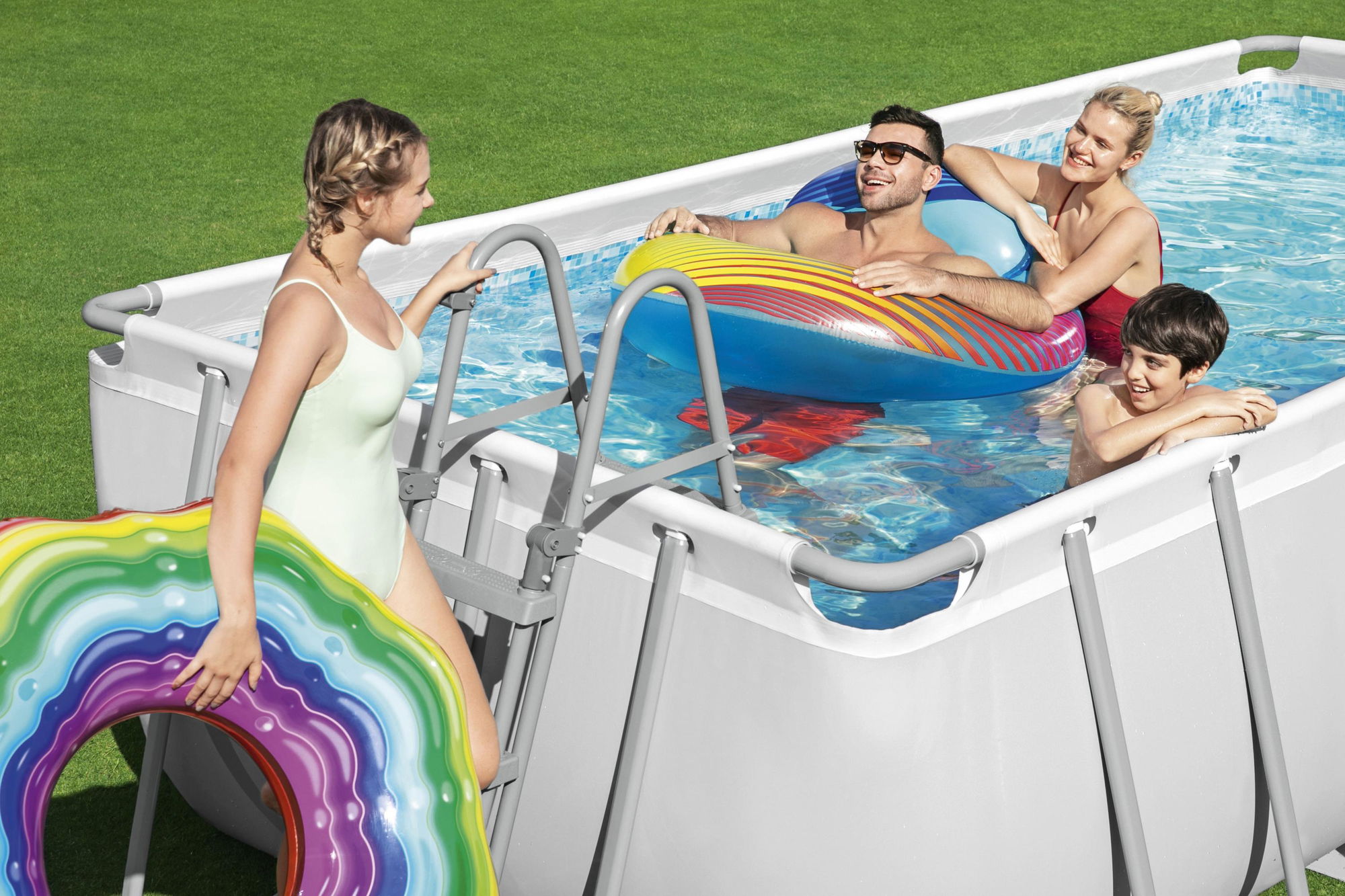 Bestway Pool Komplett-Set Power Steel mit Sandfilteranlage, 488 x 244 x 122 cm 56671_22 Bestway Pool Komplett-Set Power Steel mit Sandfilteranlage, 488 x 244 x 122 cm 56671_22