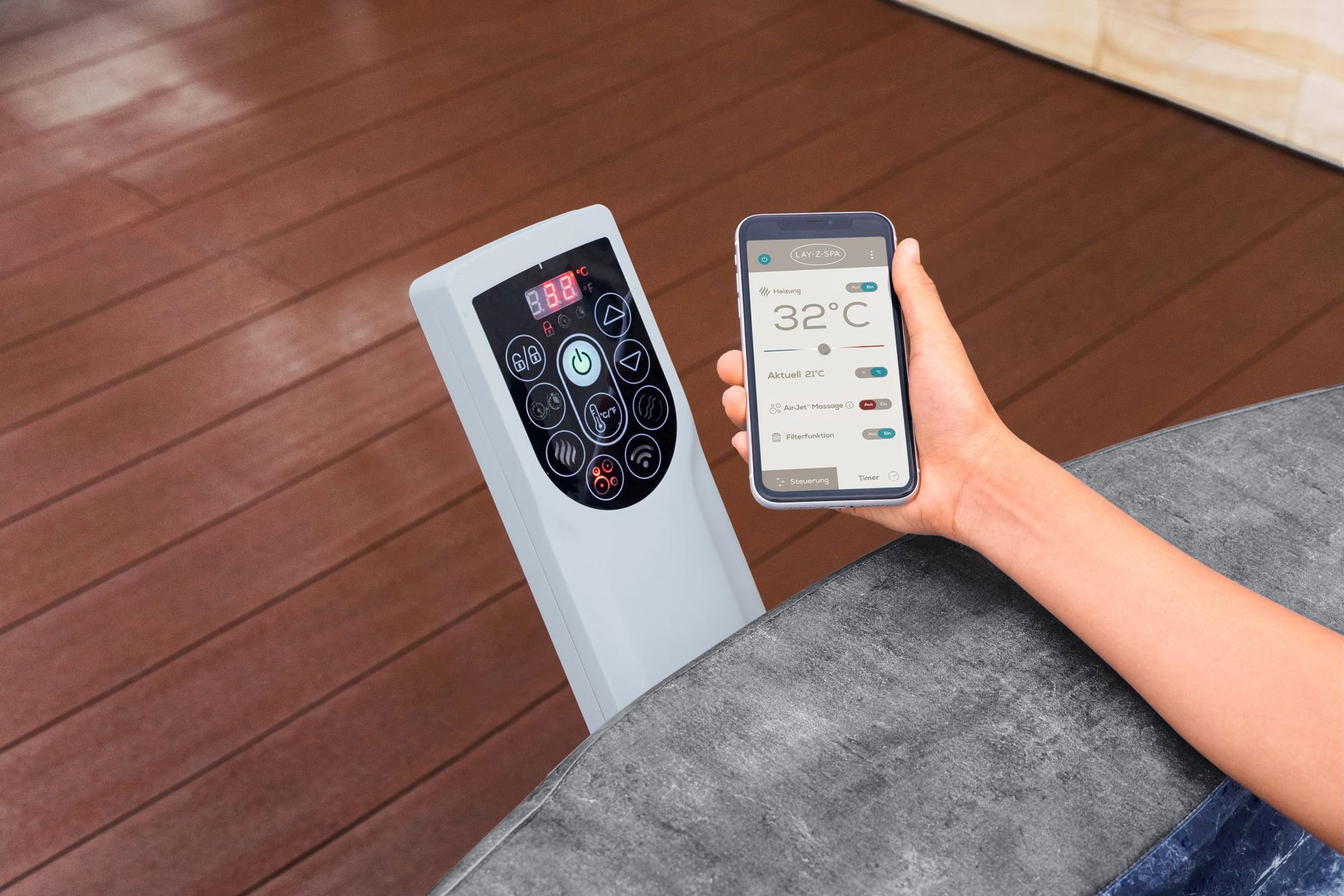 Bestway LAY-Z-SPA Carrara AirJet Whirlpool 6 Personen Ø 170 x 65 cm Bestway LAY-Z-SPA Carrara AirJet Whirlpool 6 Personen Ø 170 x 65 cm