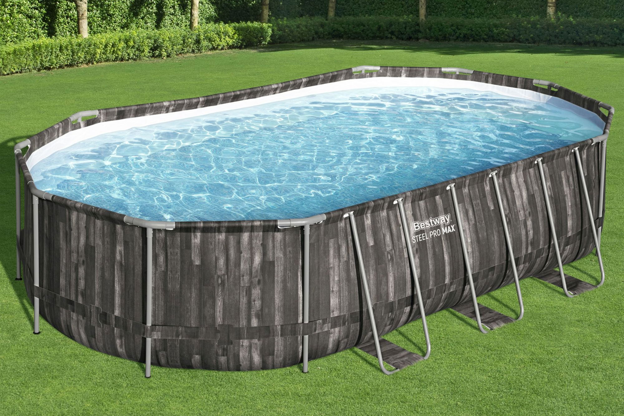 Bestway Steel Pro MAX Frame Pool Komplett-Set 610 x 366 x 122 cm oval
