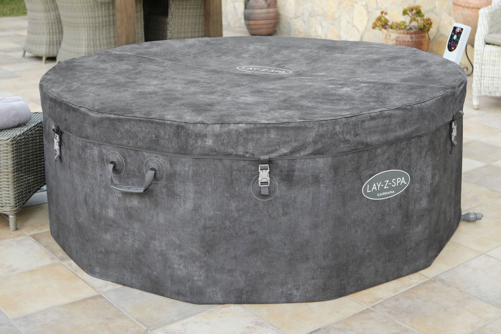 Bestway LAY-Z-SPA Carrara AirJet Whirlpool 6 Personen Ø 170 x 65 cm Bestway LAY-Z-SPA Carrara AirJet Whirlpool 6 Personen Ø 170 x 65 cm