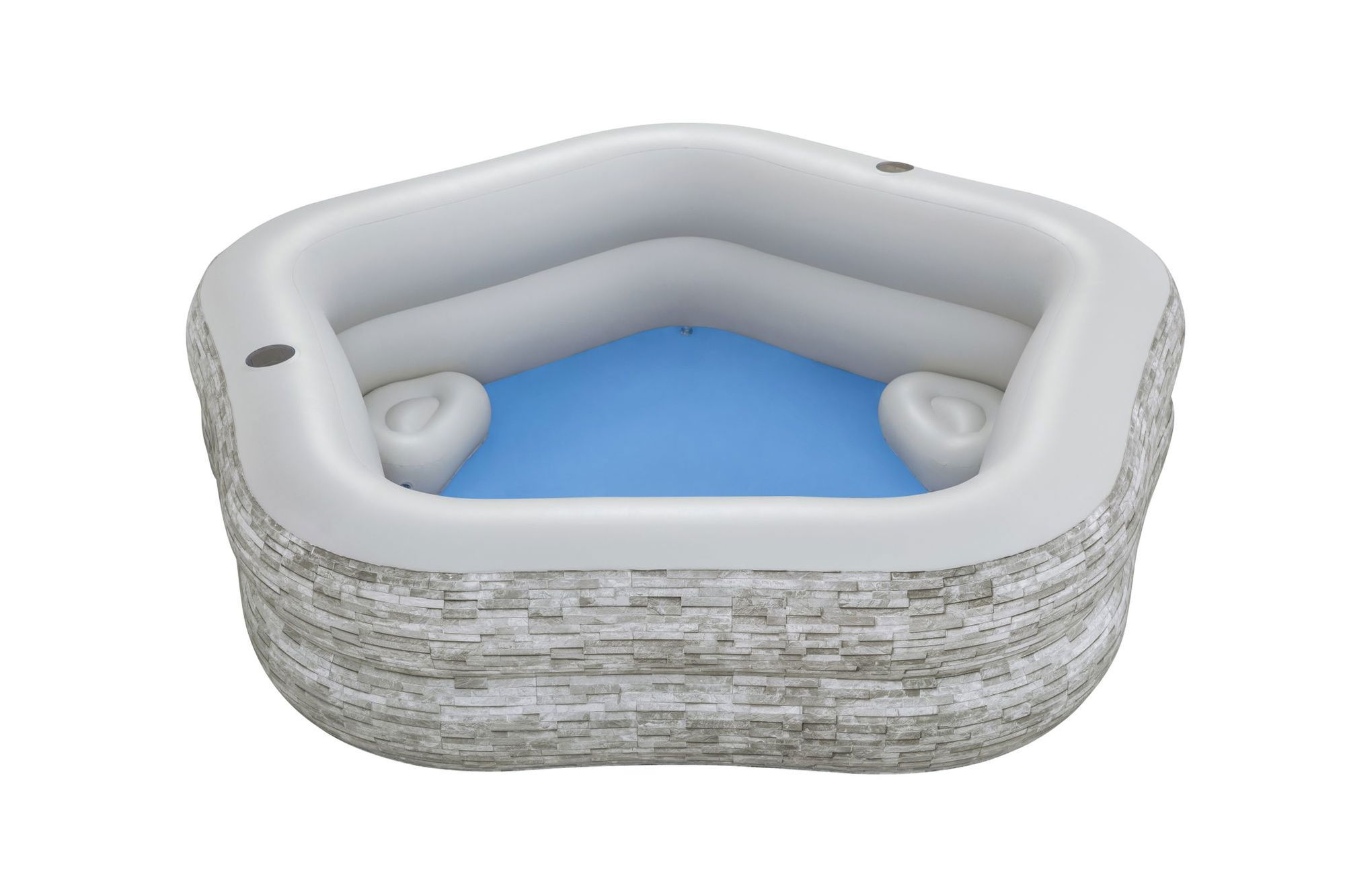Bestway Family Pool TruPrint 213 x 206 x 53 cm Steinwand-Optik