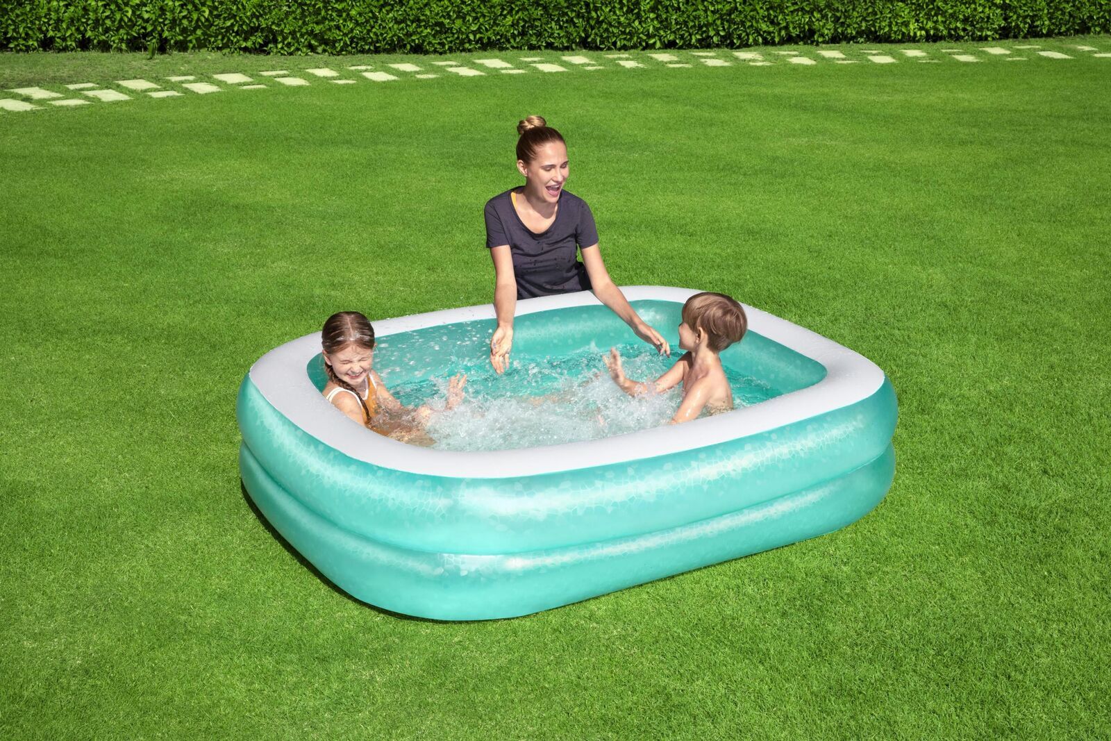 Bestway Family Pool Planschbecken Kinder 201 x 150 x 51 cm 54005_22 Bestway Family Pool Planschbecken Kinder 201 x 150 x 51 cm 54005_22
