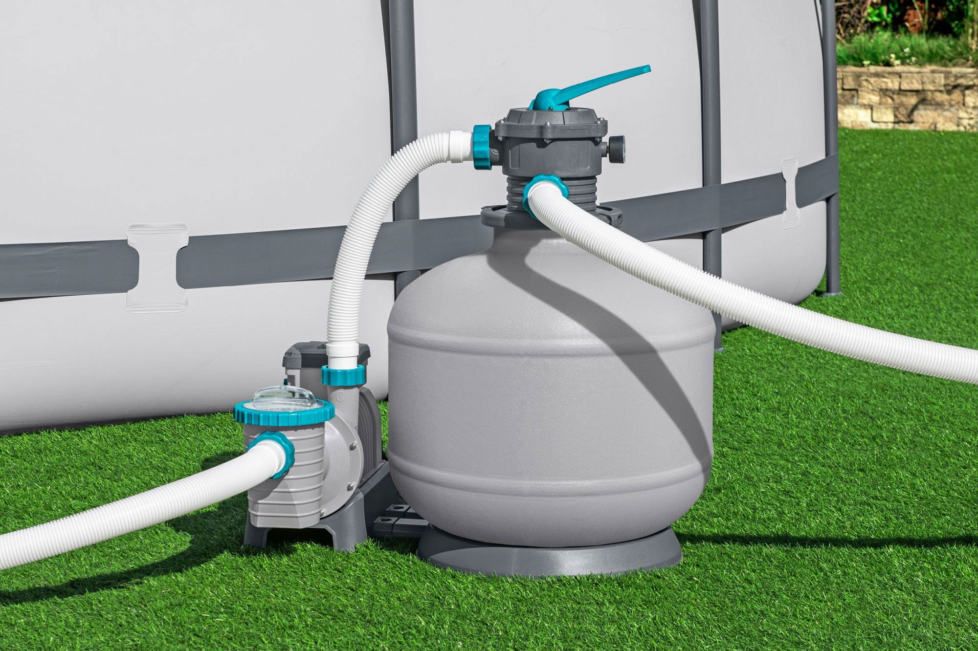 Sandfilteranlage mit Zeitschaltuhr 11.355 lh für große Pools Sandfilteranlage mit Zeitschaltuhr 11.355 lh für große Pools