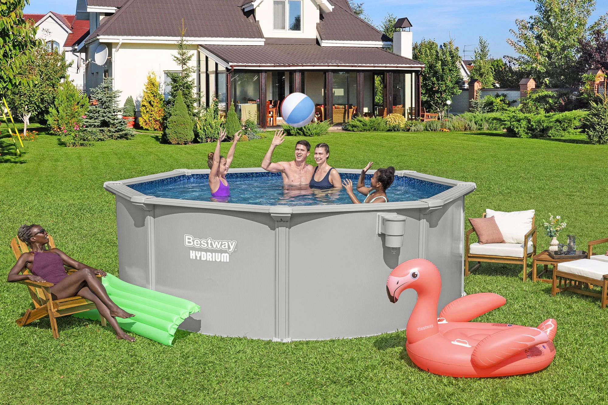 Bestway Hydrium Stahlwandpool Komplett-Set Ø 366 x 122 cm rund Bestway Hydrium Stahlwandpool Komplett-Set Ø 366 x 122 cm rund