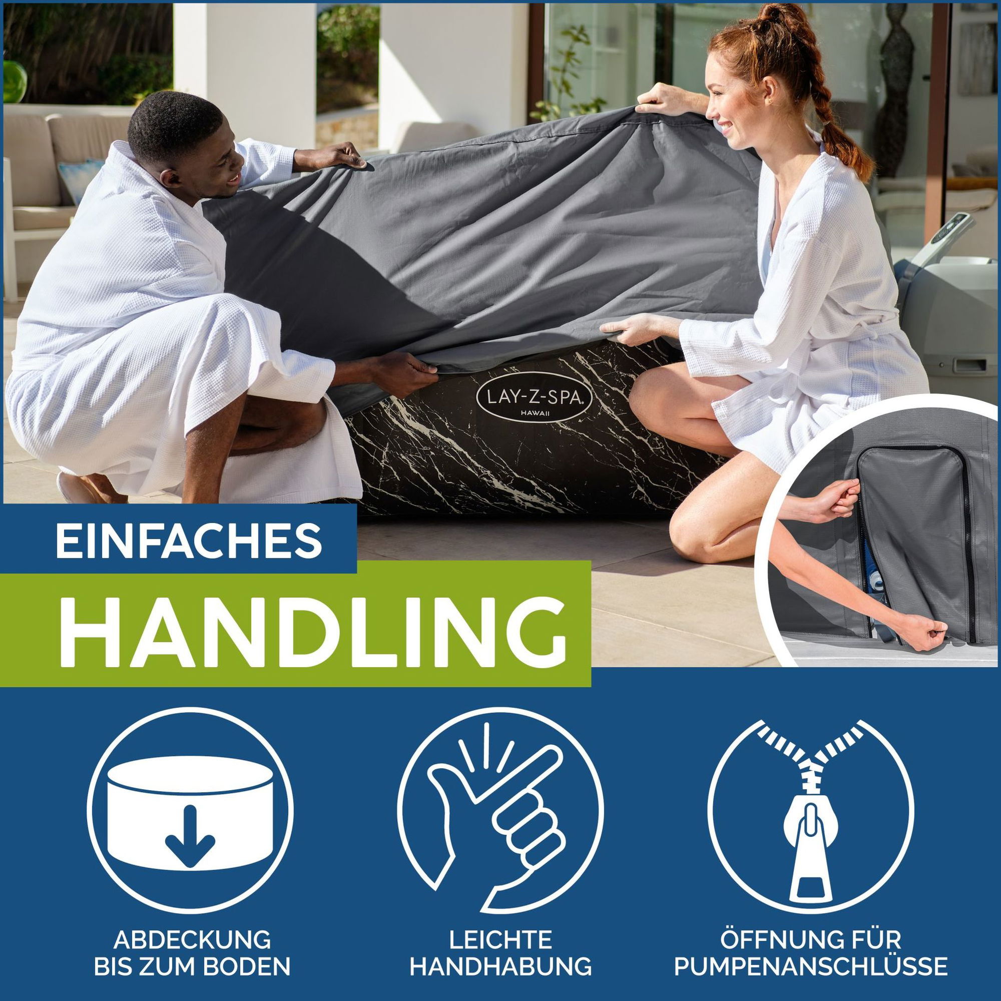 LAY-Z-SPA Abdeckung EnergySense Plus Thermo 180 x 180 x 71 cm