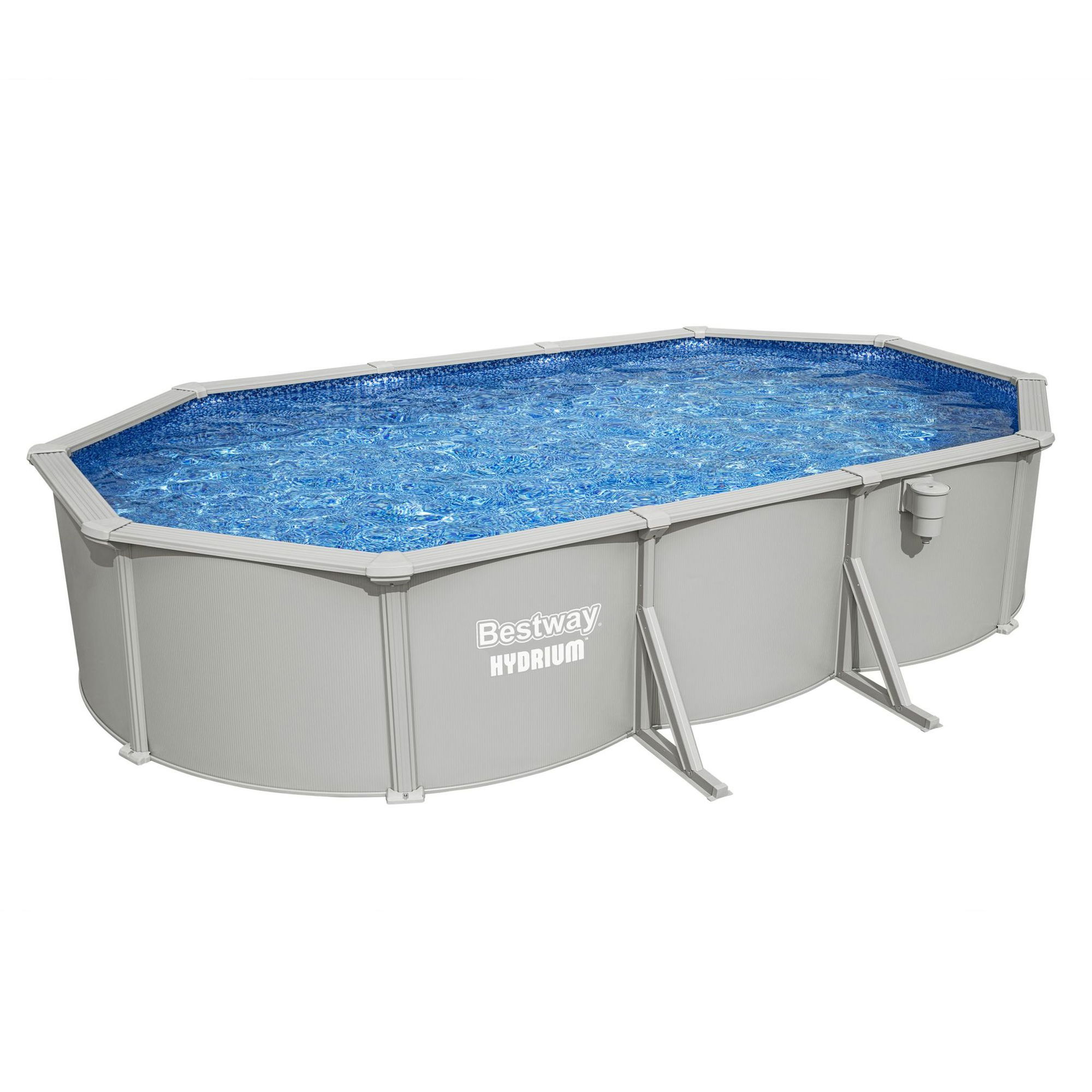 Bestway Hydrium Stahlwandpool Komplett-Set 610 x 366 x 122 cm oval