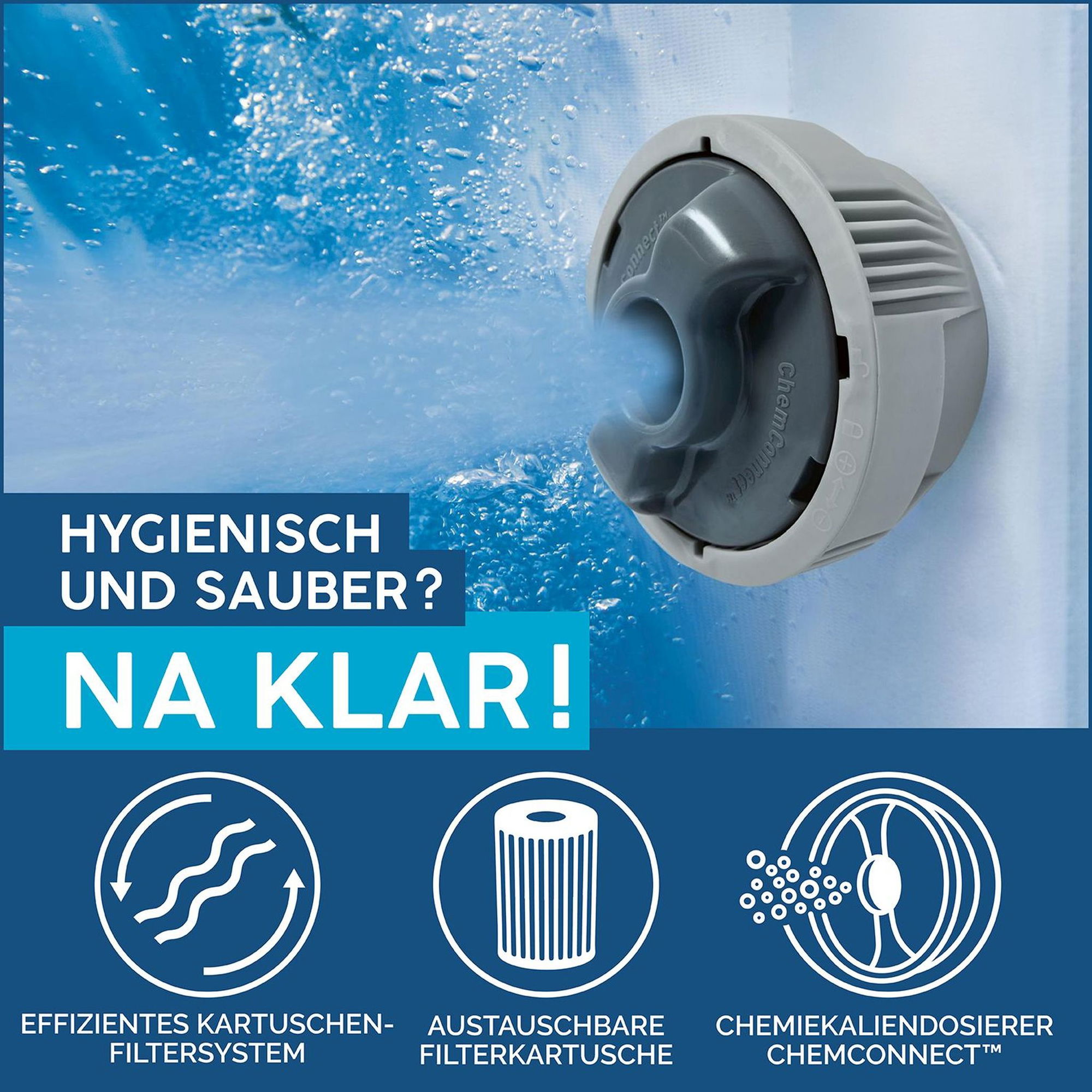 LAY-Z-SPA Palm Springs AirJet Whirlpool Ø 196 x 71 cm 6 Personen