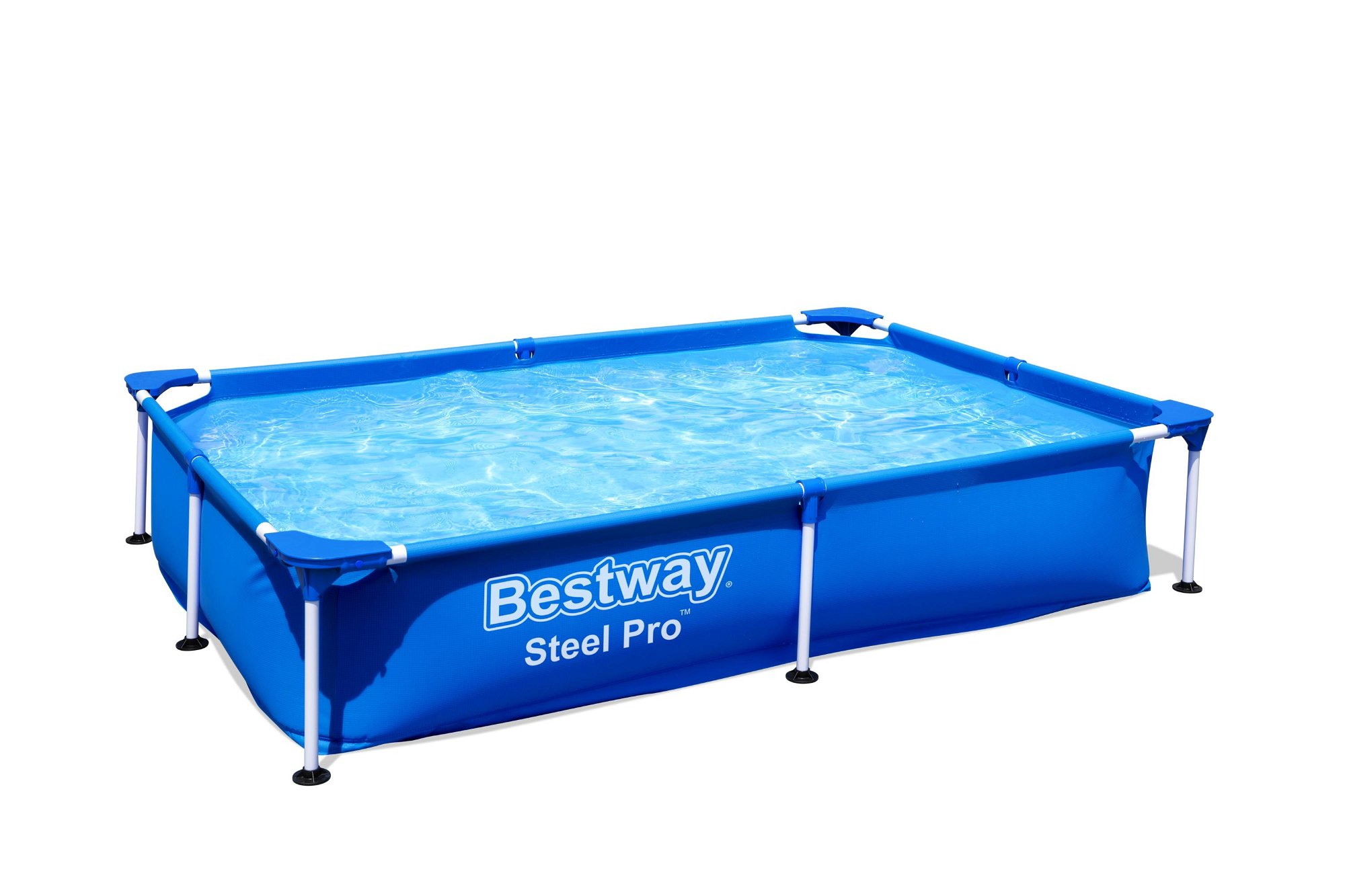 Bestway Pool Steel Pro, eckig, blau, ohne Zubehör, 221 x 150 x 43 cm SW:10010.4