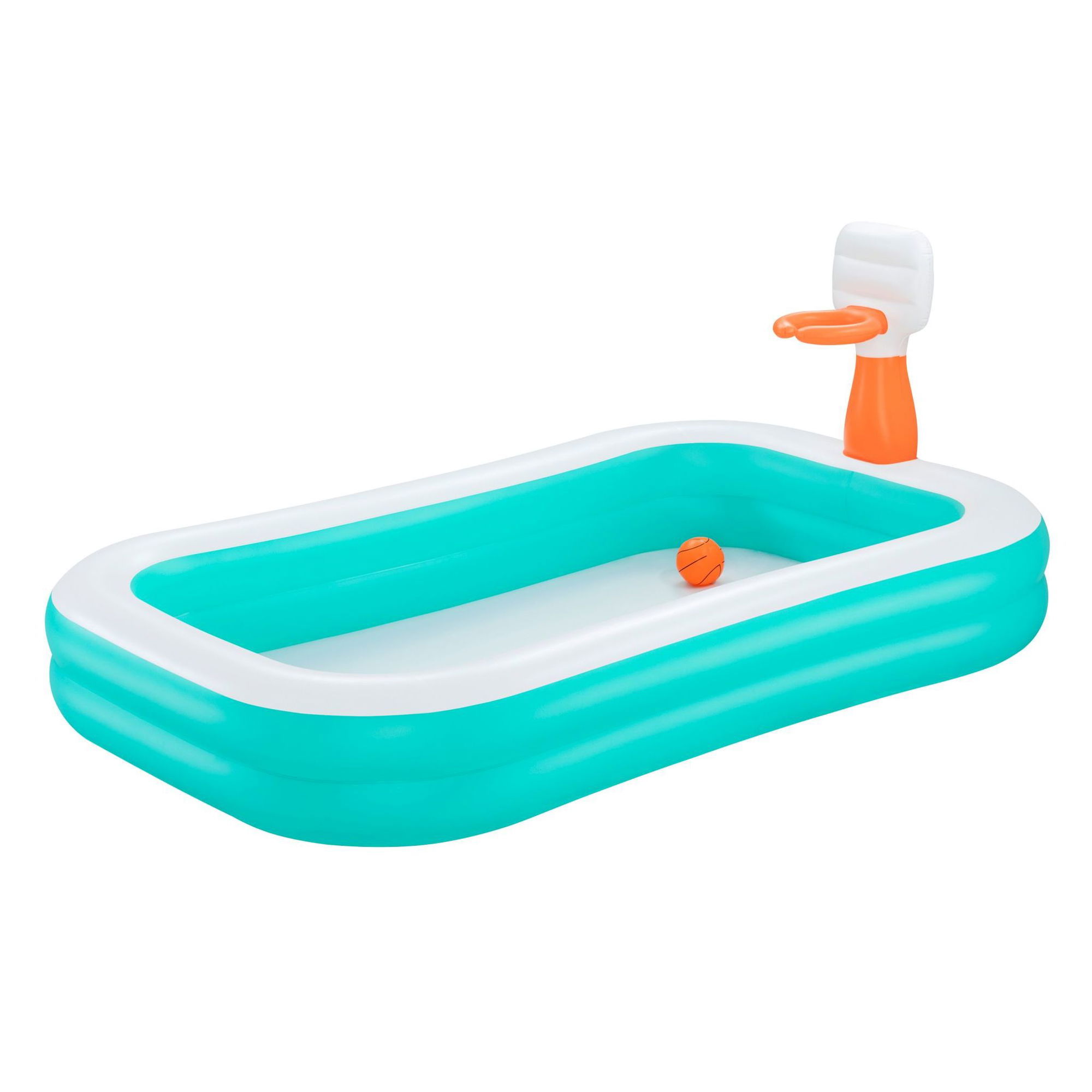 Bestway Family Pool Dunk N Splash mit Basketballkörben 251x168x102 cm