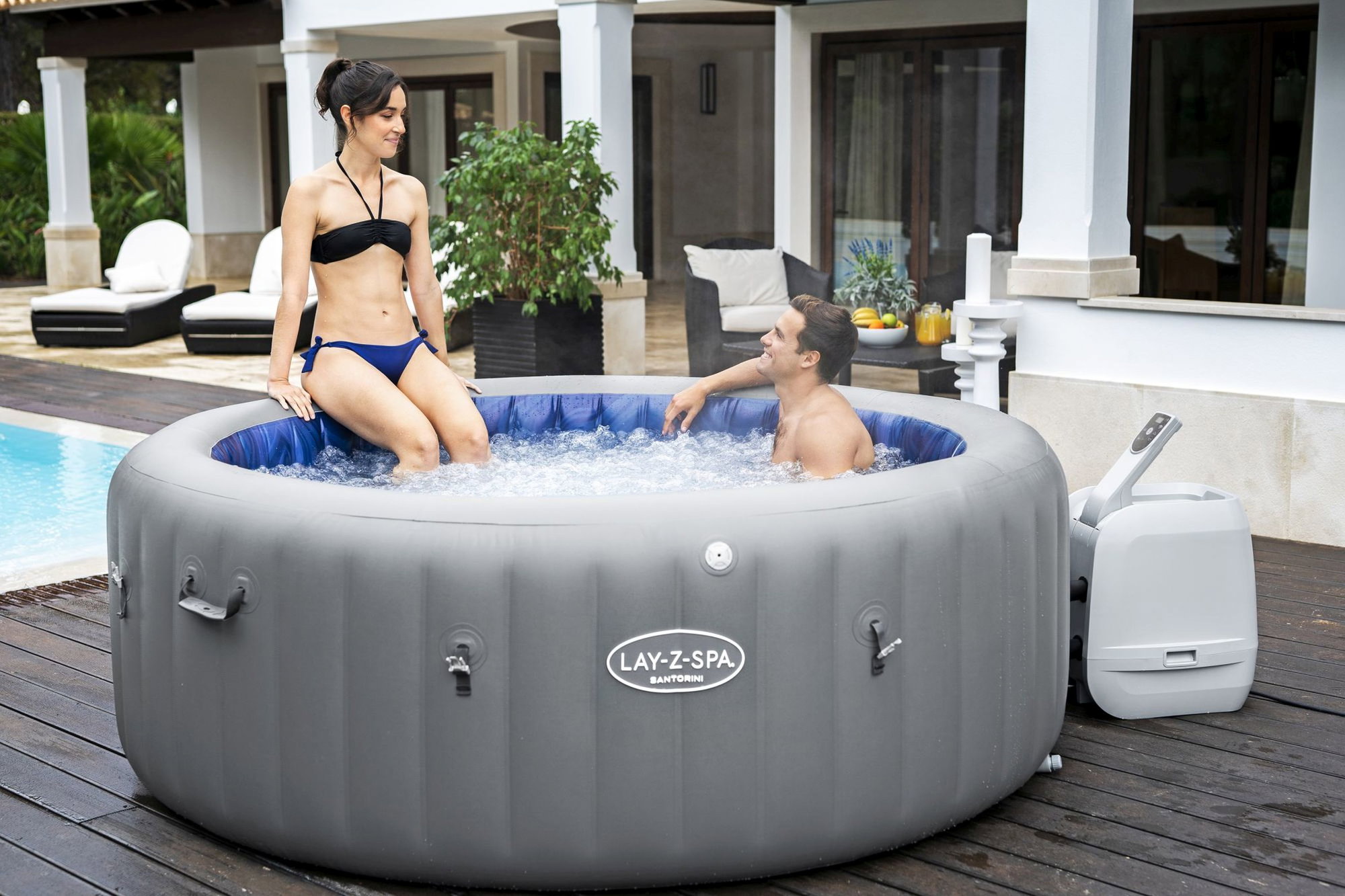 Bestway LAY-Z-SPA Santorini HydroJet Pro Whirlpool 7 Personen Bestway LAY-Z-SPA Santorini HydroJet Pro Whirlpool 7 Personen