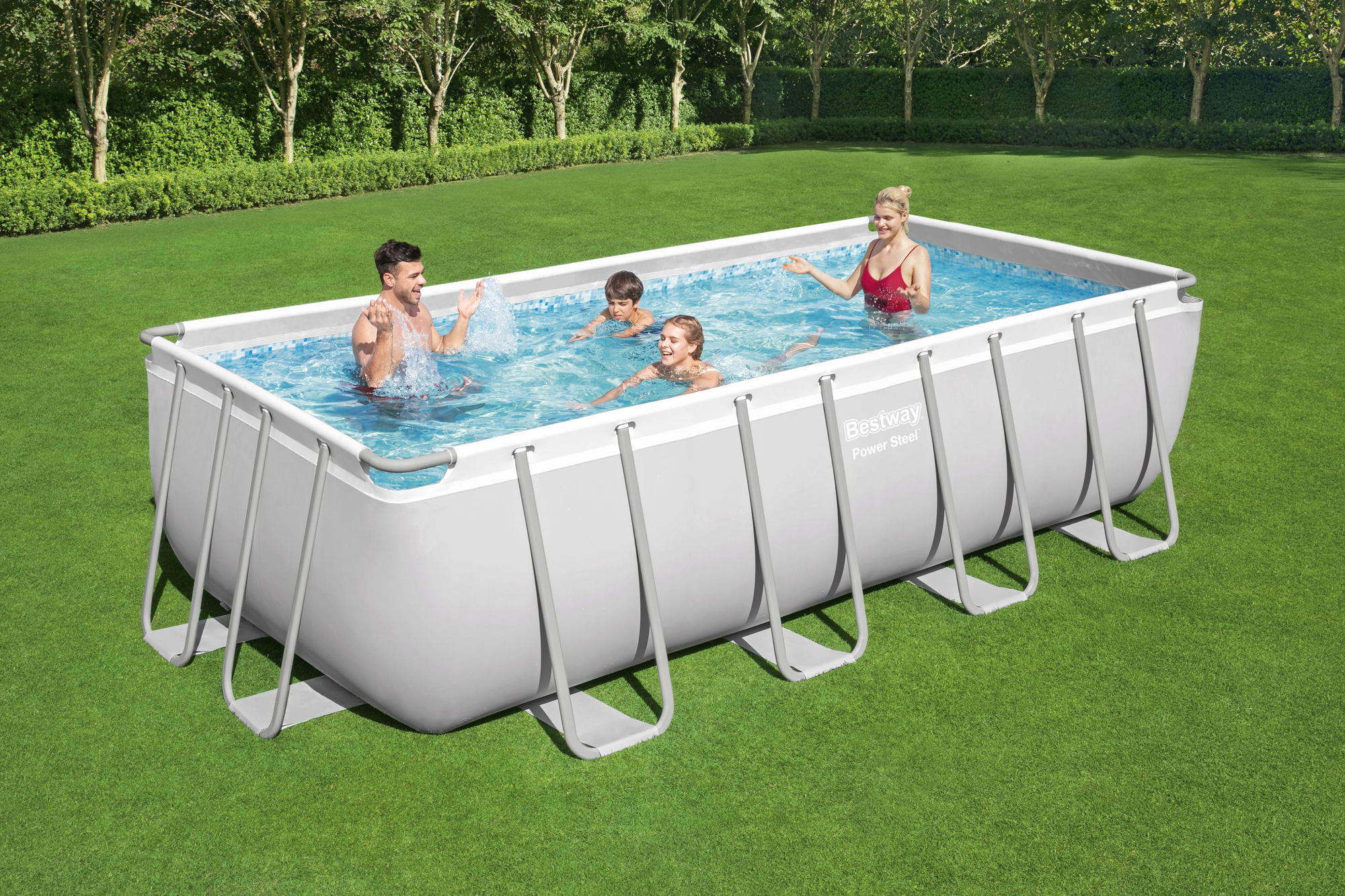 Bestway Pool Komplett-Set Power Steel mit Sandfilteranlage, 488 x 244 x 122 cm 56671_22 Bestway Pool Komplett-Set Power Steel mit Sandfilteranlage, 488 x 244 x 122 cm 56671_22