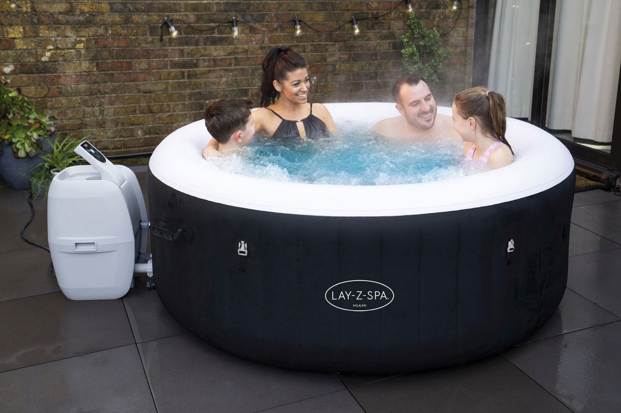 Bestway LAY-Z-SPA Miami AirJet Whirlpool Ø 180 x 66 cm für 4 Personen