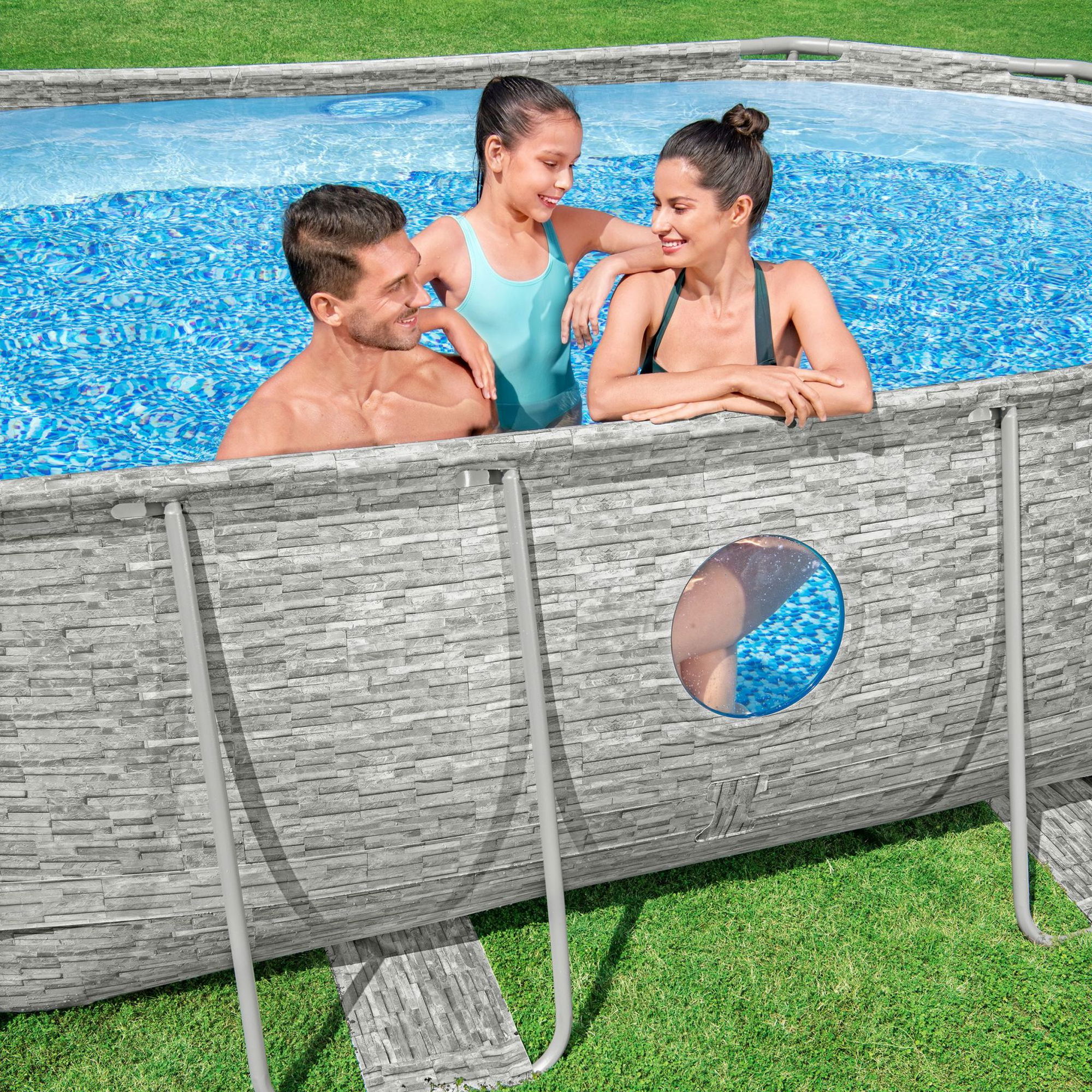 Bestway Steel Pro MAX Splashview Frame Pool Set 488 x 305 x 107 cm