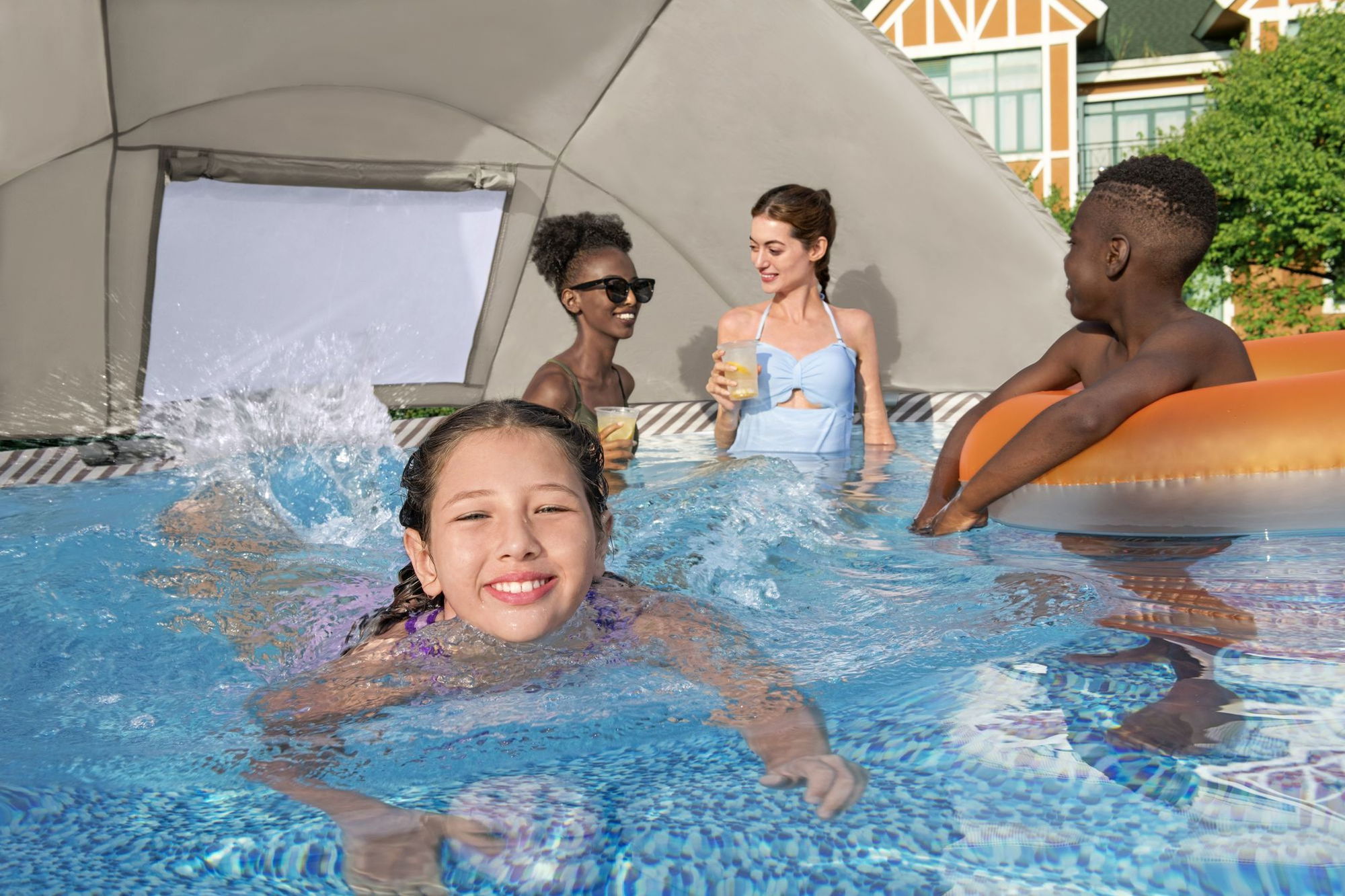 Bestway Steel Pro MAX Frame Pool Komplett-Set Ø 396 x 107 cm Bestway Steel Pro MAX Frame Pool Komplett-Set Ø 396 x 107 cm