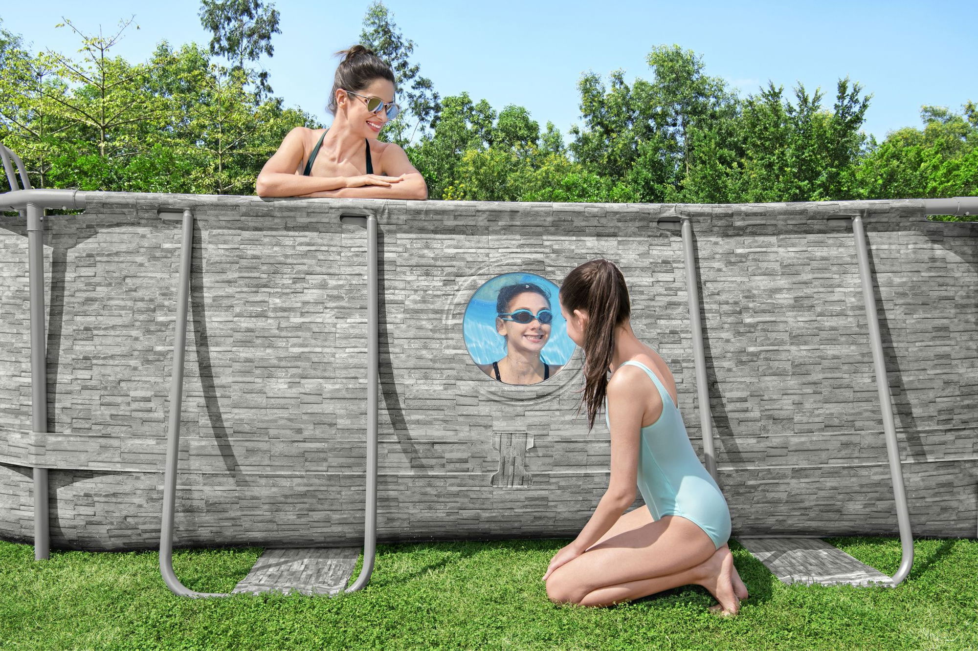 Bestway Steel Pro MAX Splashview Frame Pool Set 488 x 305 x 107 cm